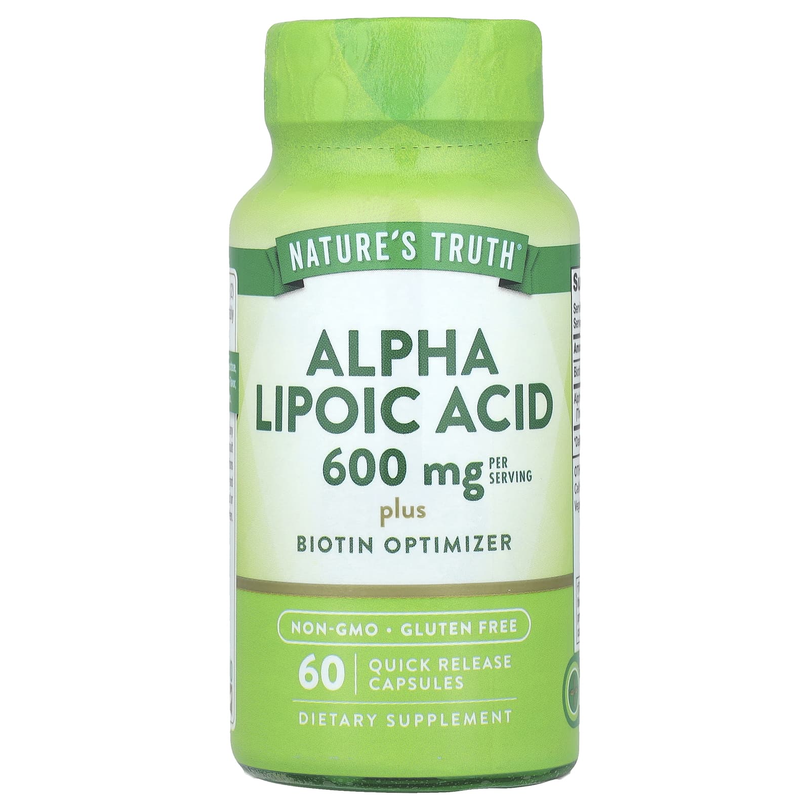 Nature's Truth, Alpha Lipoic Acid, 60 Quick Release Capsules - Image 1