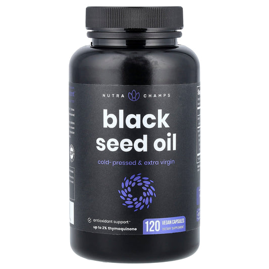 NutraChamps, Black Seed Oil, 120 Vegan Capsules - Image 1