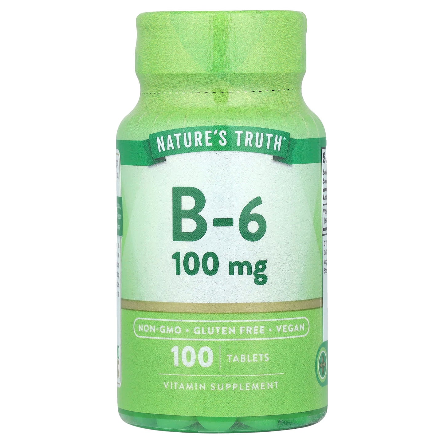 Nature's Truth, Vitamin B-6, 100 mg, 100 Tablets - Image 1