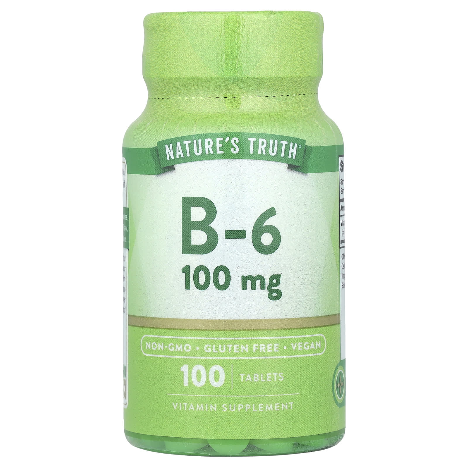 Nature's Truth, Vitamin B-6, 100 mg, 100 Tablets - Image 1