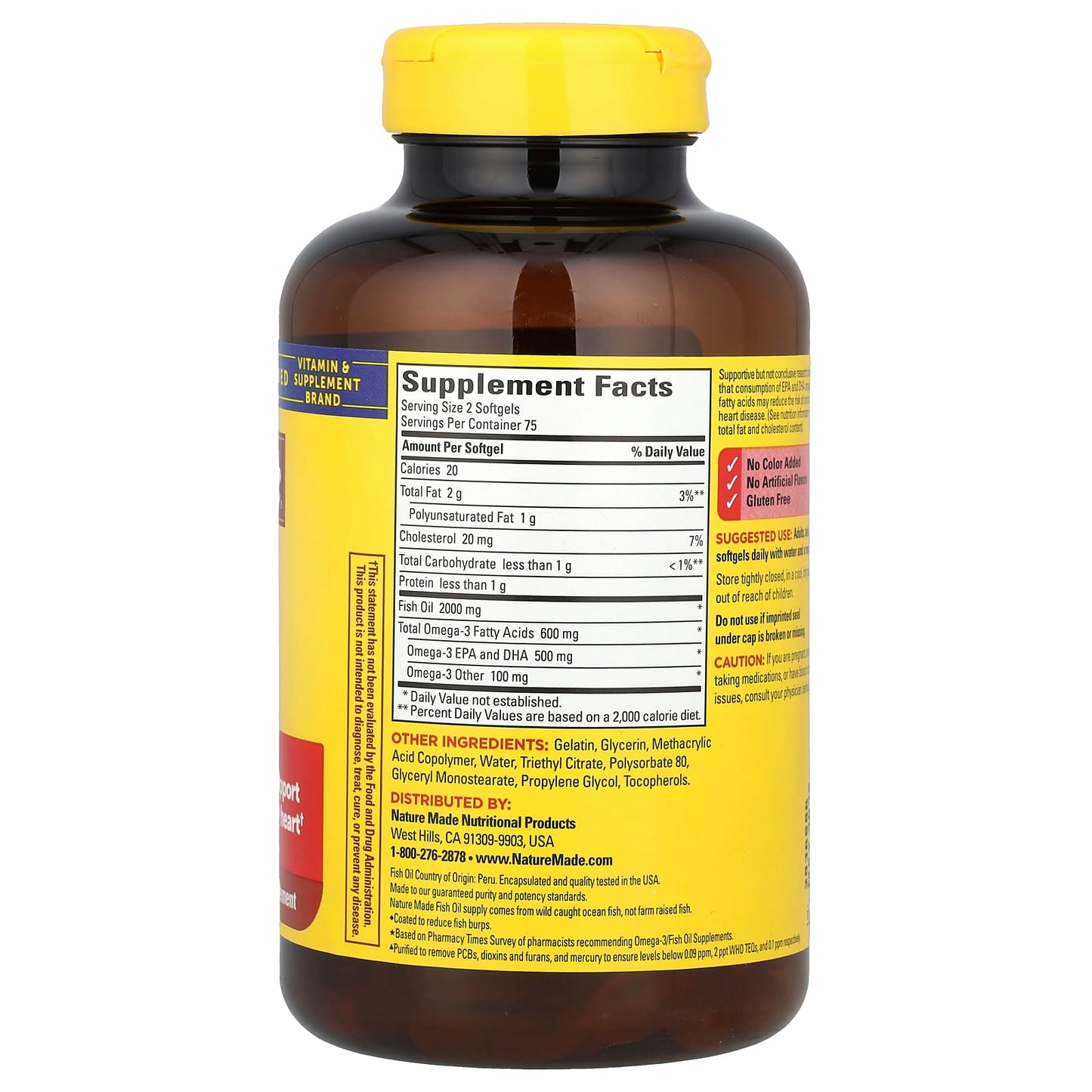 Nature Made, Fish Oil, Burp-Less, 1,000 mg, 150 Softgels - Image 2