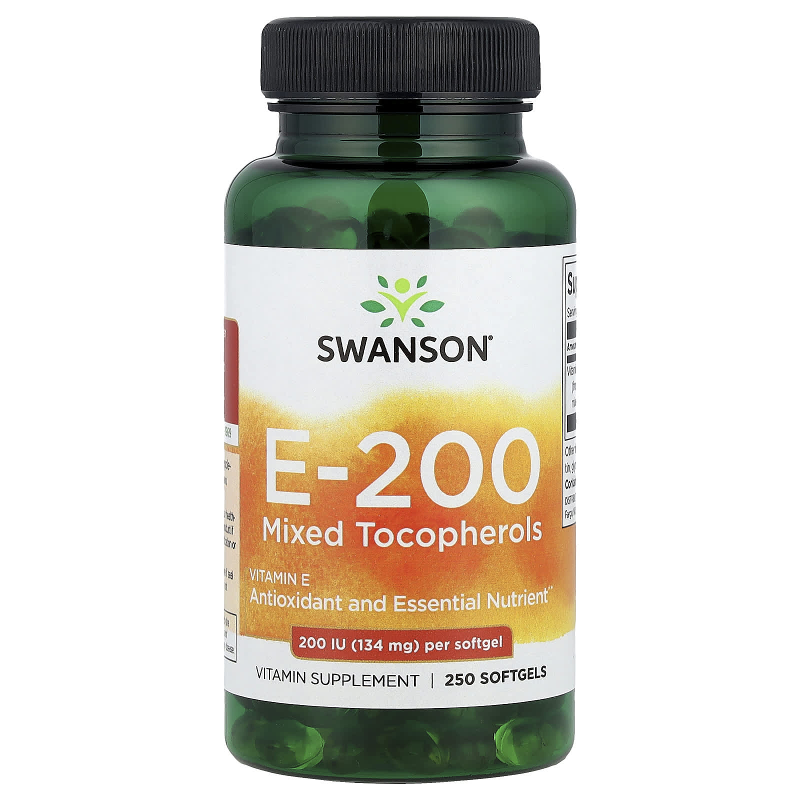 Swanson, E-200 Mixed Tocopherols, 134 mg (200 IU), 250 Softgels - Image 1