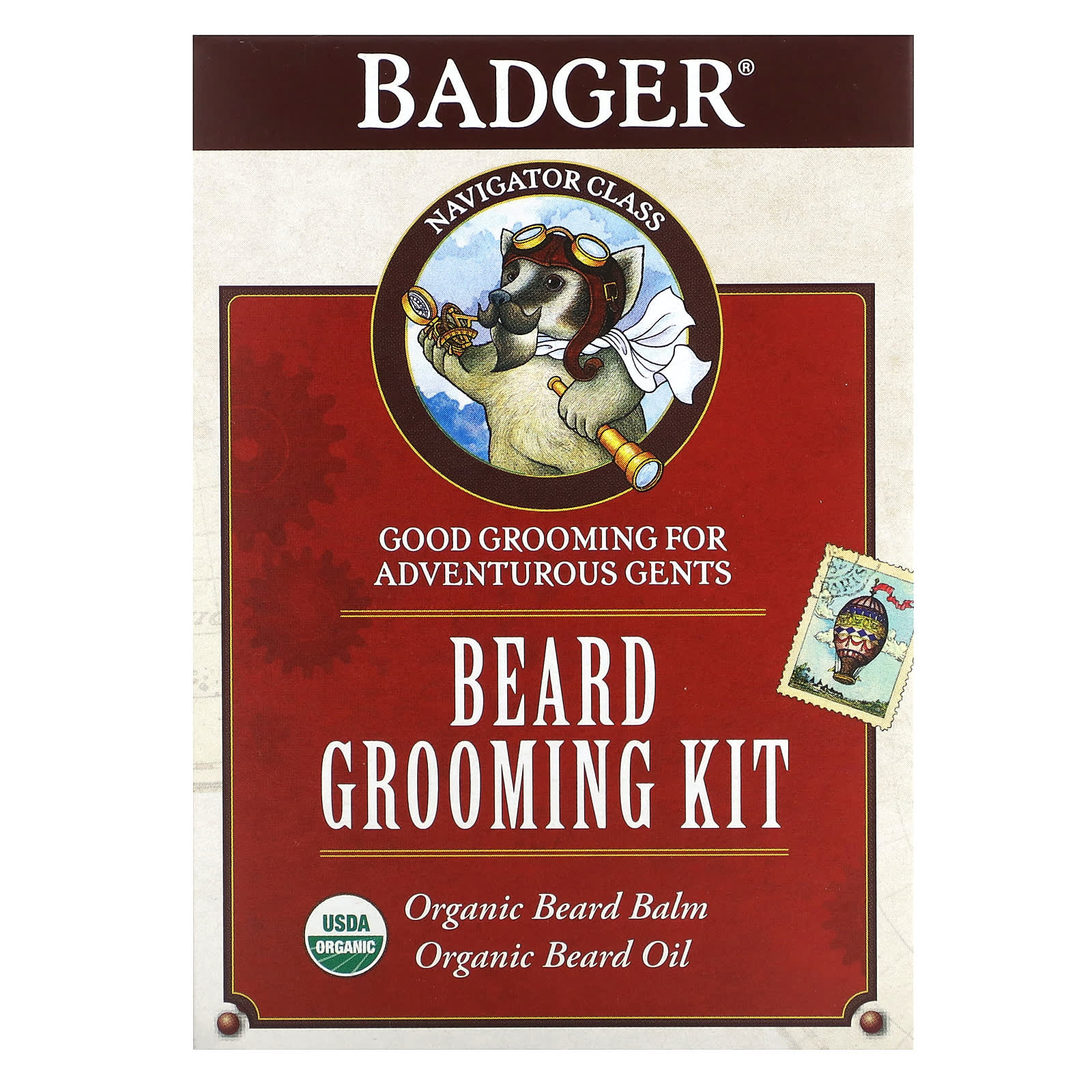 Organic Beard Grooming Kit for Men - Bergamot & Vanilla, 2 Piece - Image 2