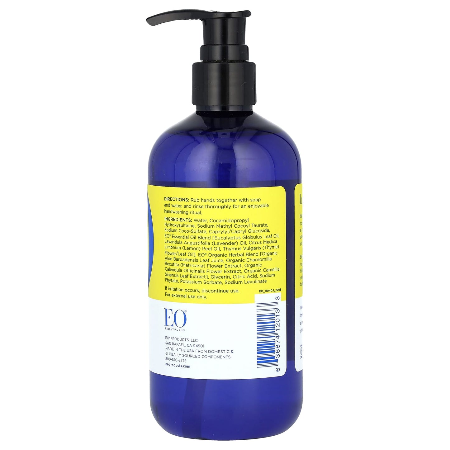 Energizing Hand Soap, Lemons & Eucalyptus, Cruelty-Free, 12 oz - Image 2