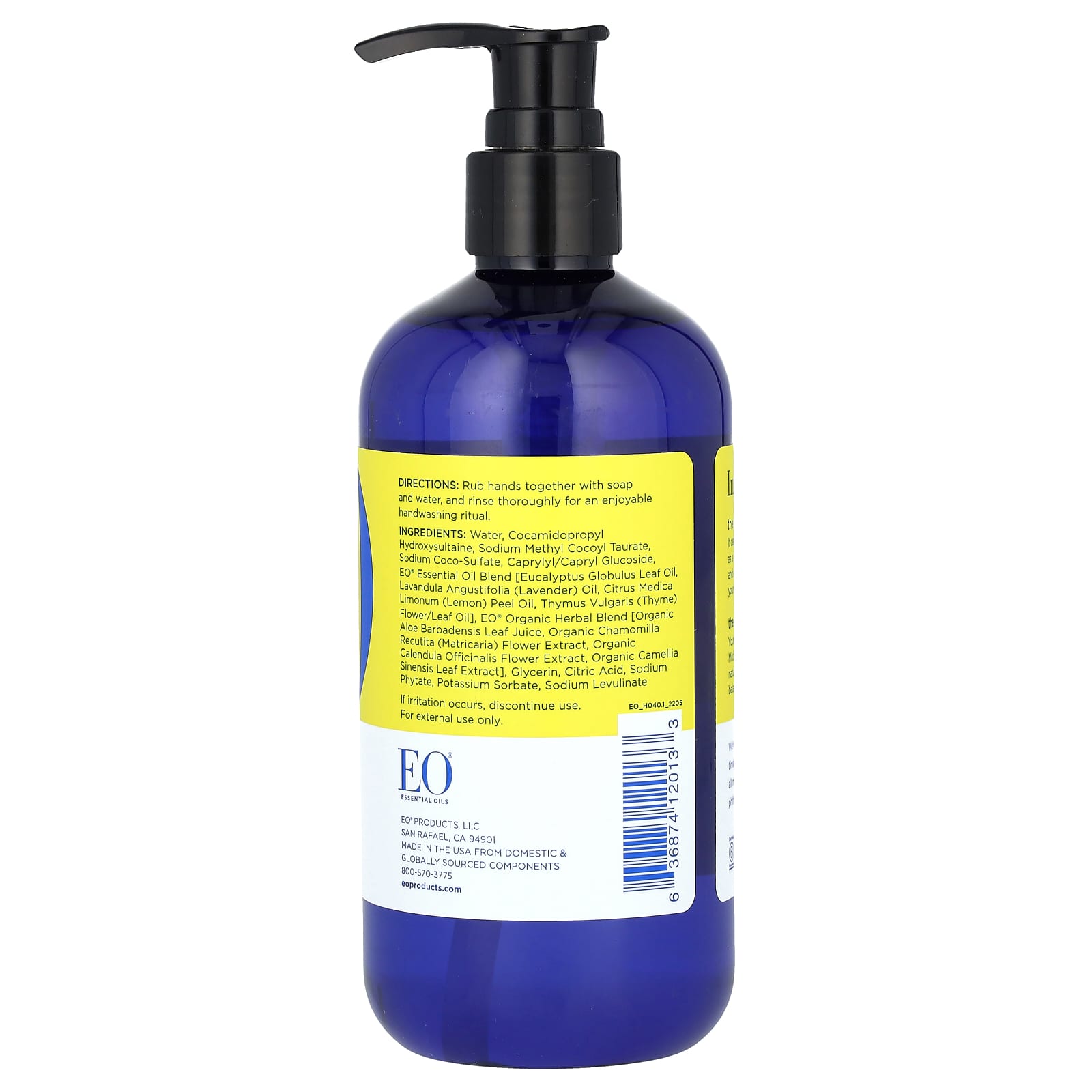 Energizing Hand Soap, Lemons & Eucalyptus, Cruelty-Free, 12 oz - Image 2
