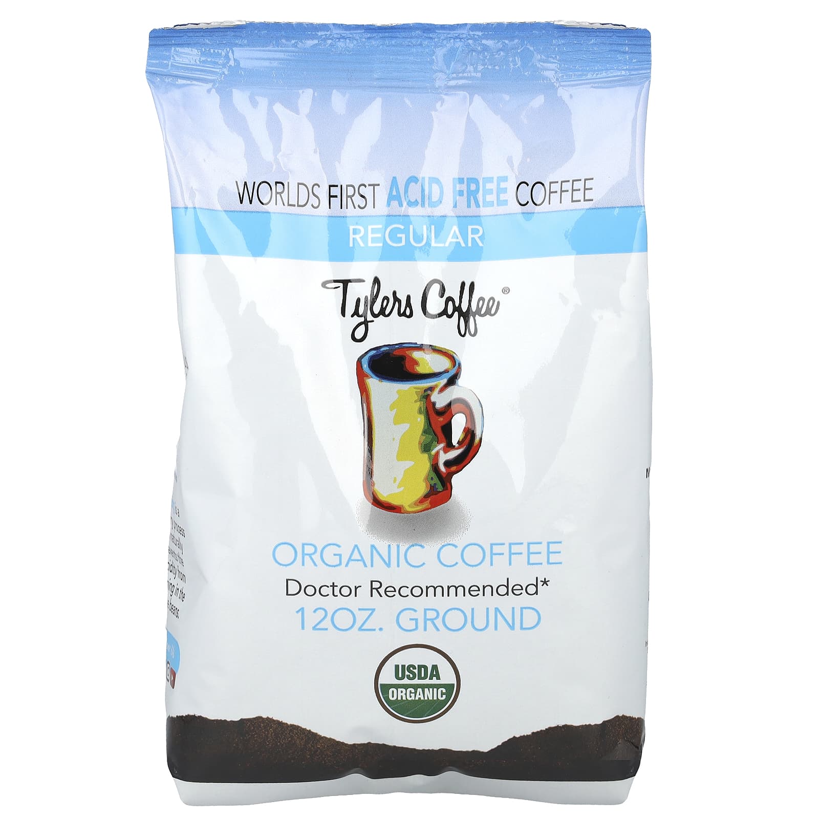 Tylers Coffees, Organic Coffee, Ground, Regular, 12 oz - Image 1