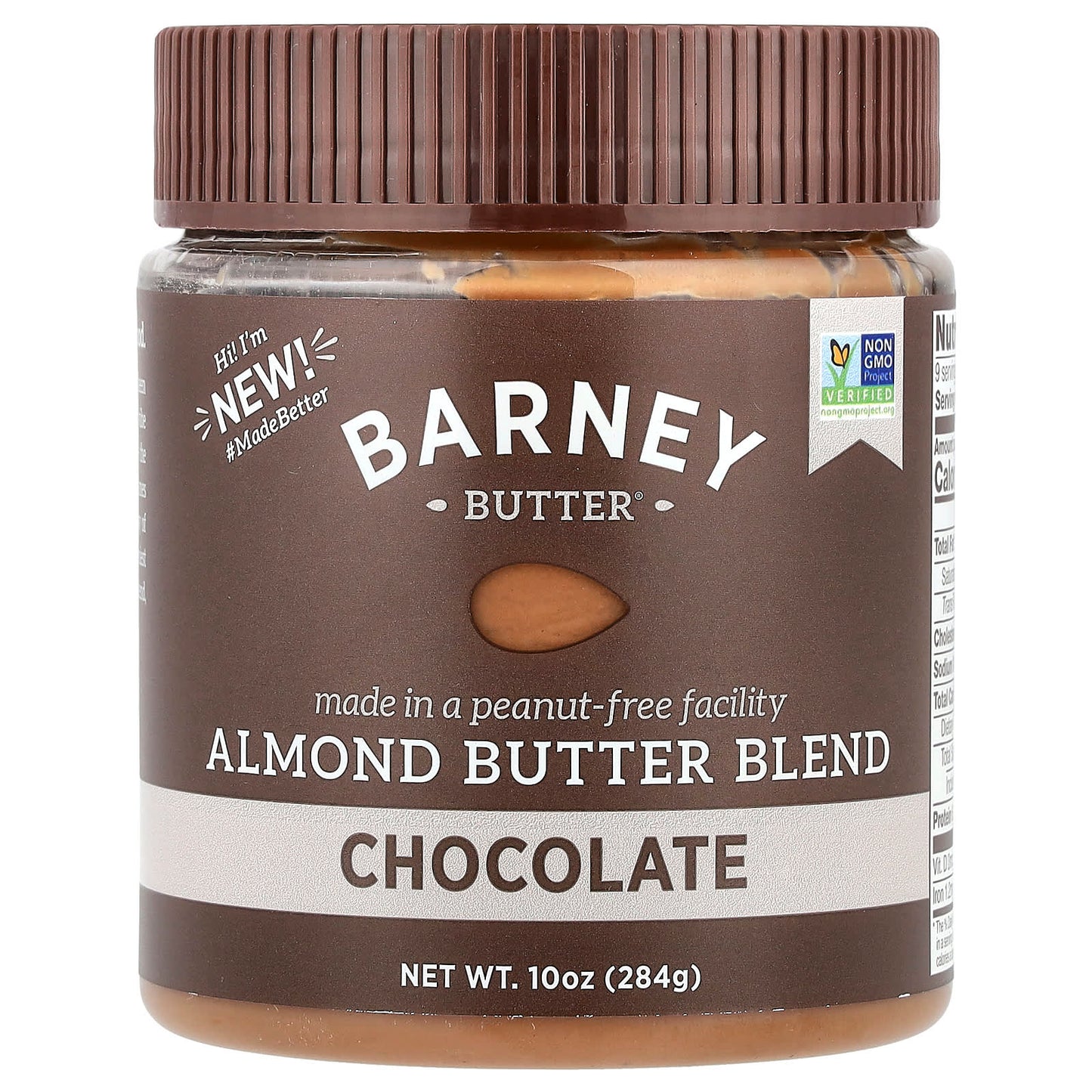 Barney Butter Almond Butter Blend, Chocolate, 10 oz (284g) - Keto, Vegan, Paleo Friendly - Image 1