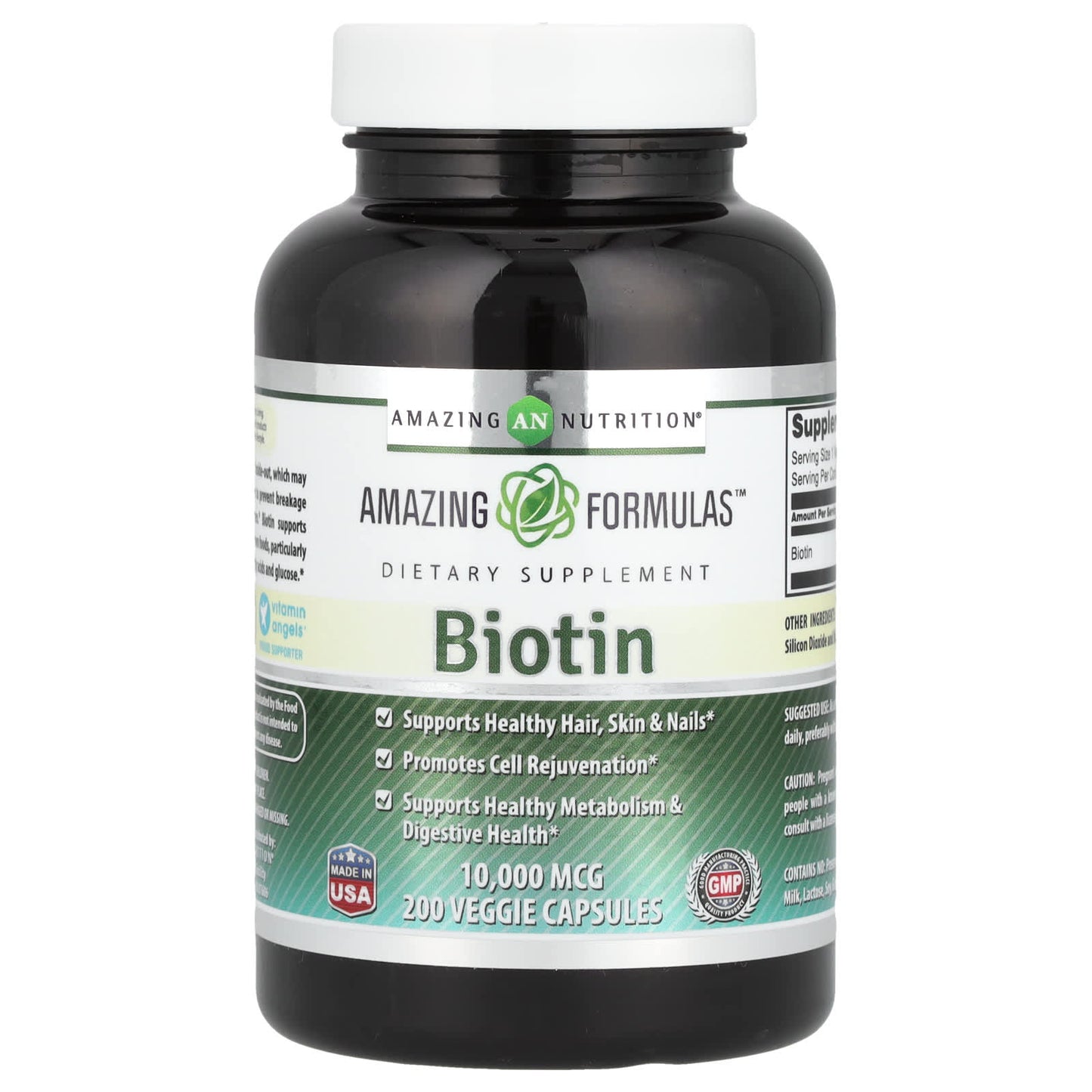 Best Biotin Supplement for Hair, Skin, and Nail Health - 200 Capsules - Image 1