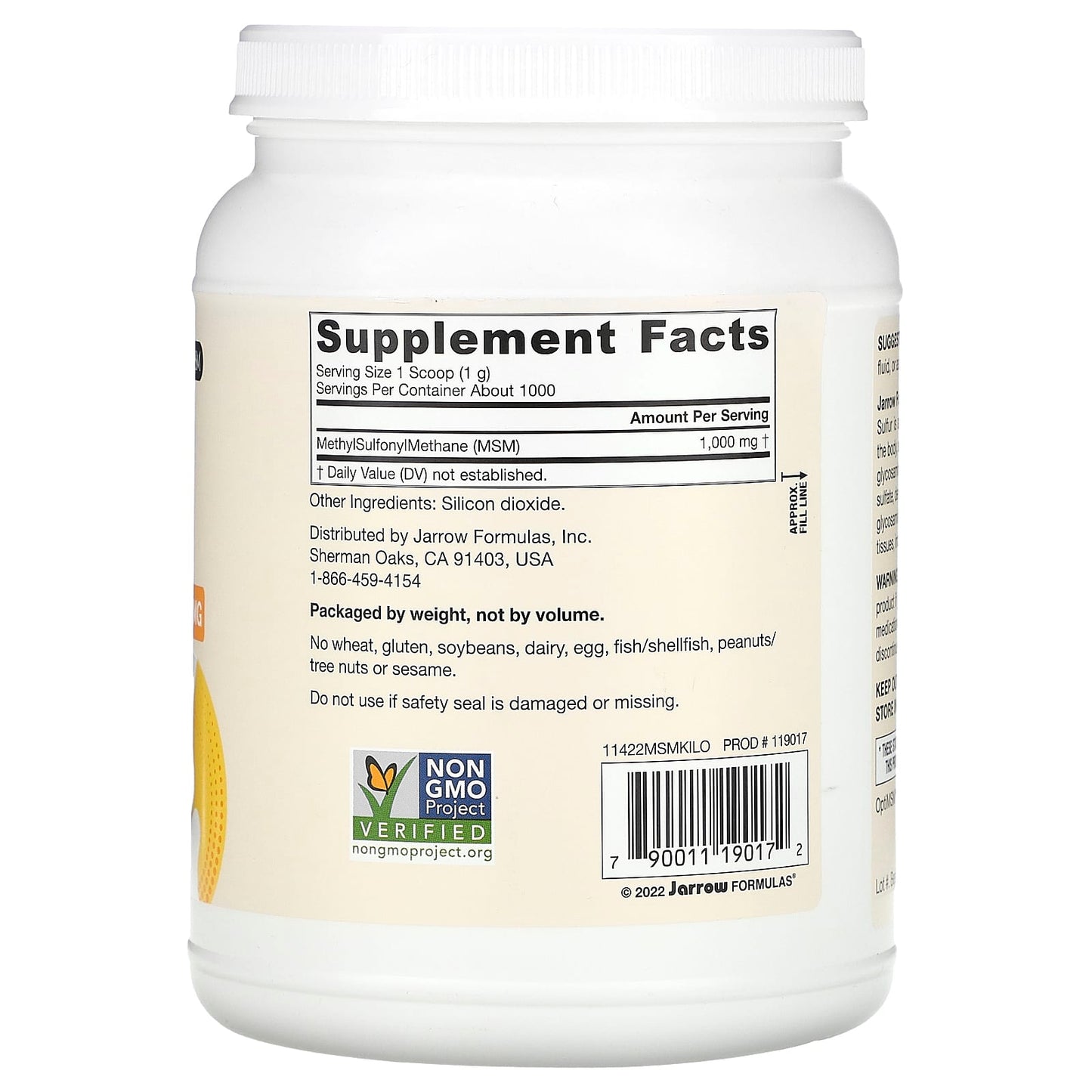 Jarrow Formulas MSM Powder, 1000g | Joint & Connective Tissue Support - Image 2
