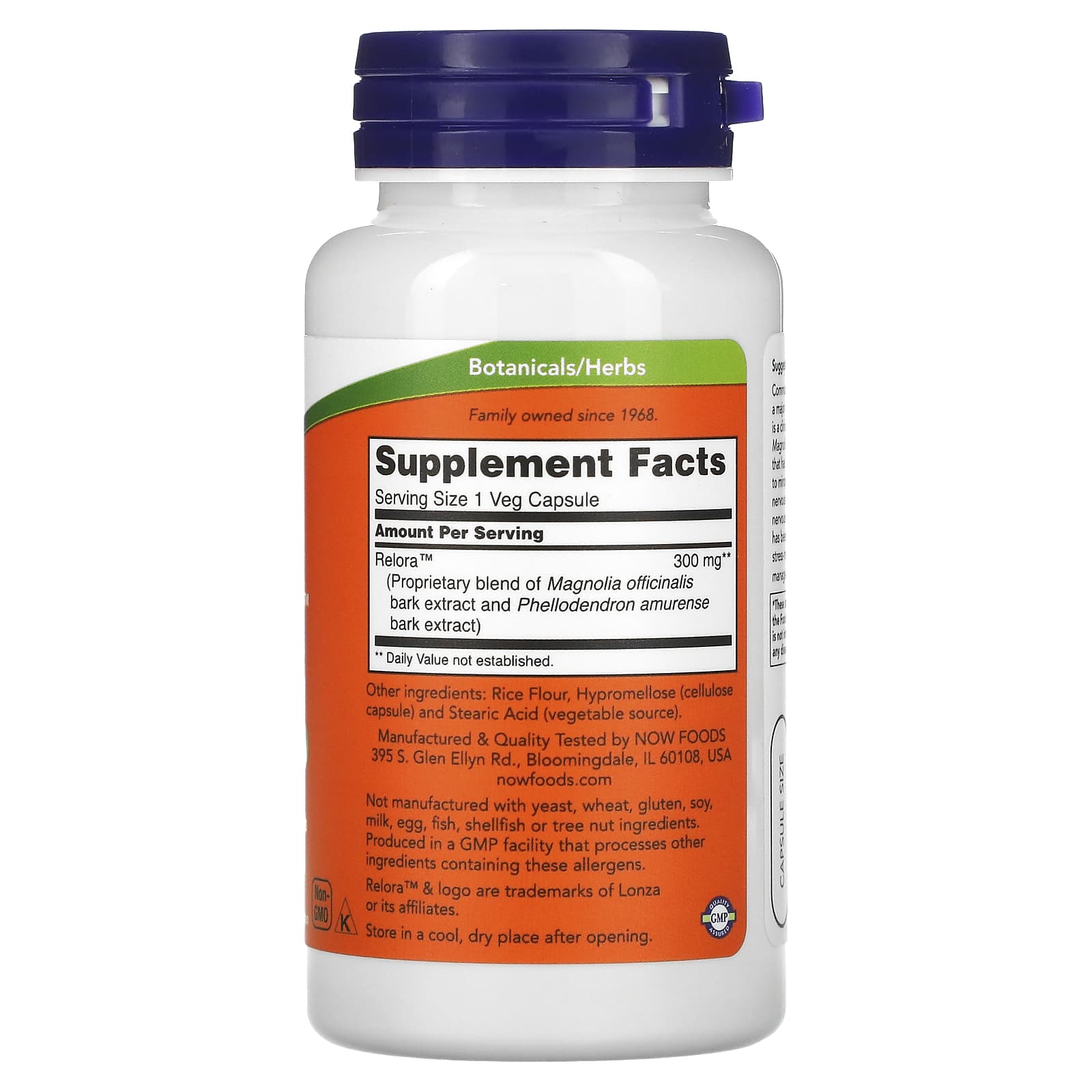 NOW Foods, Relora, 300 mg, 60 Veg Capsules - Image 2