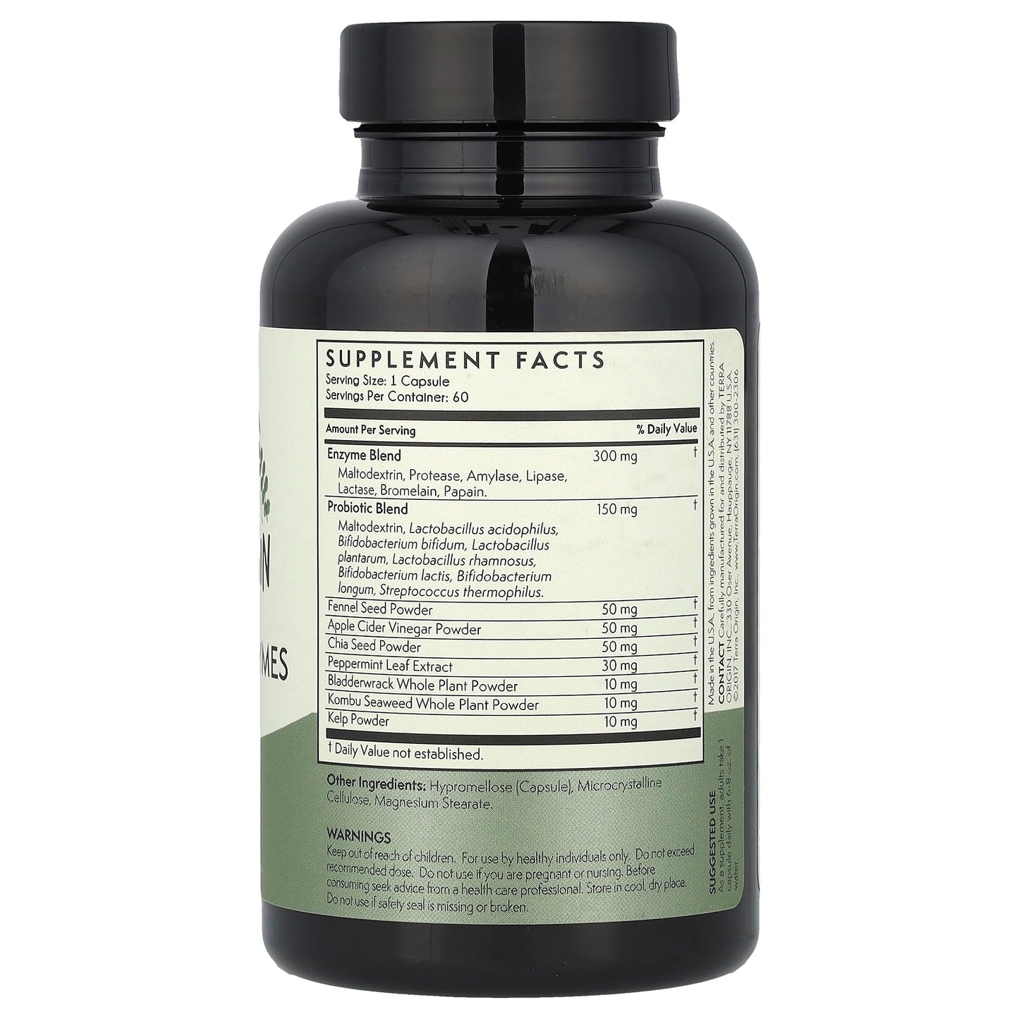 Terra Origin, Digestive Enzymes, 60 Capsules - Image 2