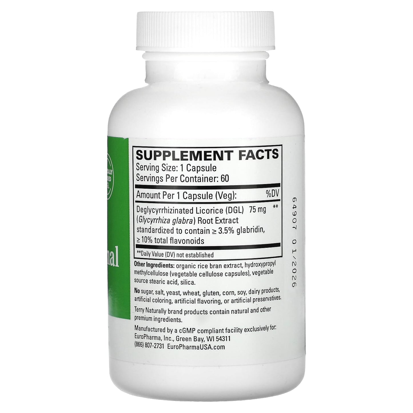 Terry Naturally, Stomach & Intestinal Relief, 60 Capsules (75 mg per Capsule) - Image 2