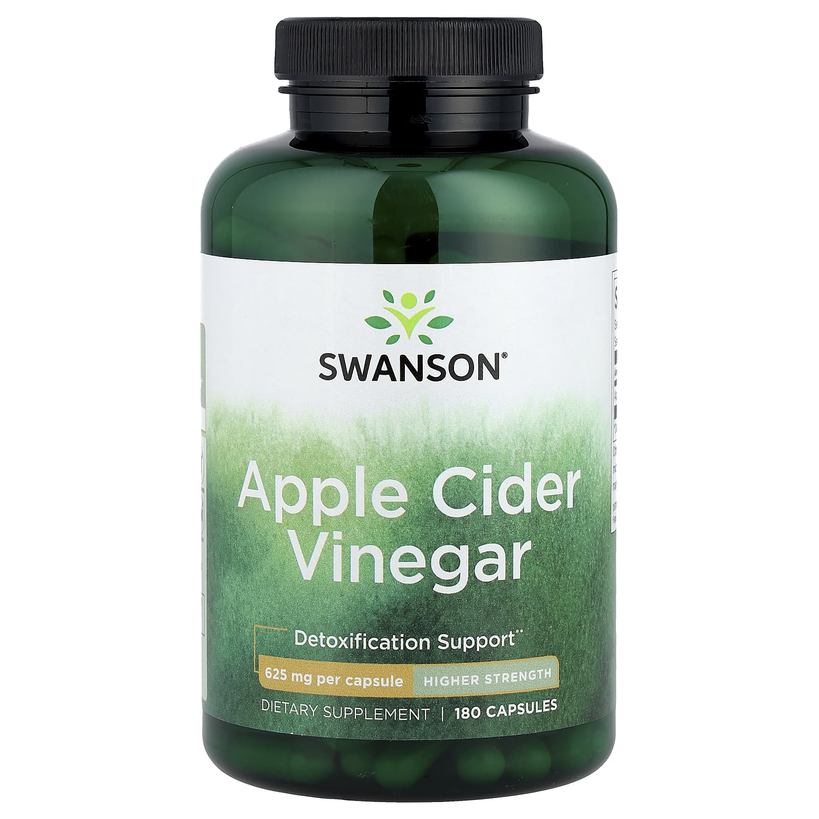 Swanson, Apple Cider Vinegar, Higher Strength, 625 mg, 180 Capsules - Image 1
