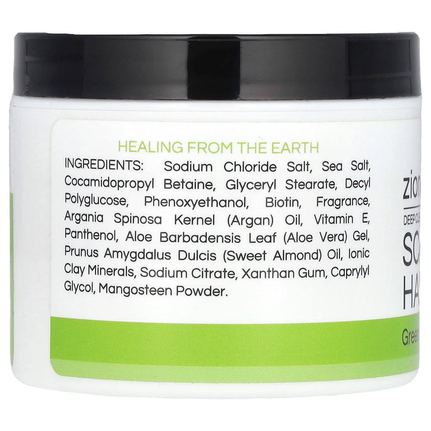 Zion Health, Deep Cleansing Scalp & Hair Scrub with Argan Oil, Green Apple, 4 oz (113 g) - Image 2