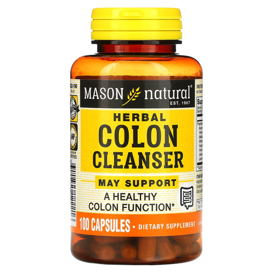 Mason Natural, Herbal Colon Cleanser, 100 Capsules - Image 1