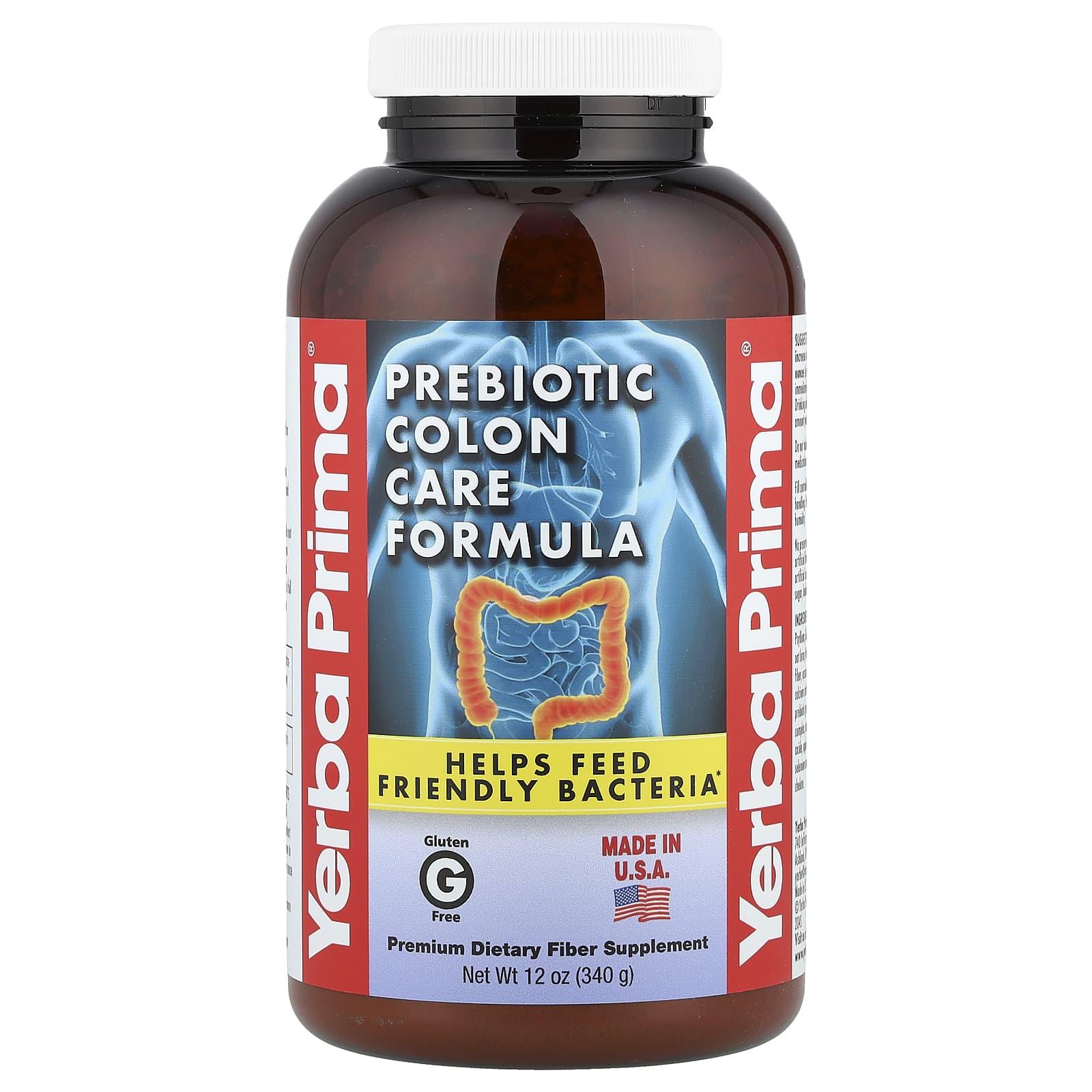 Yerba Prima, Prebiotic Colon Care Formula, 12 oz (340 g)