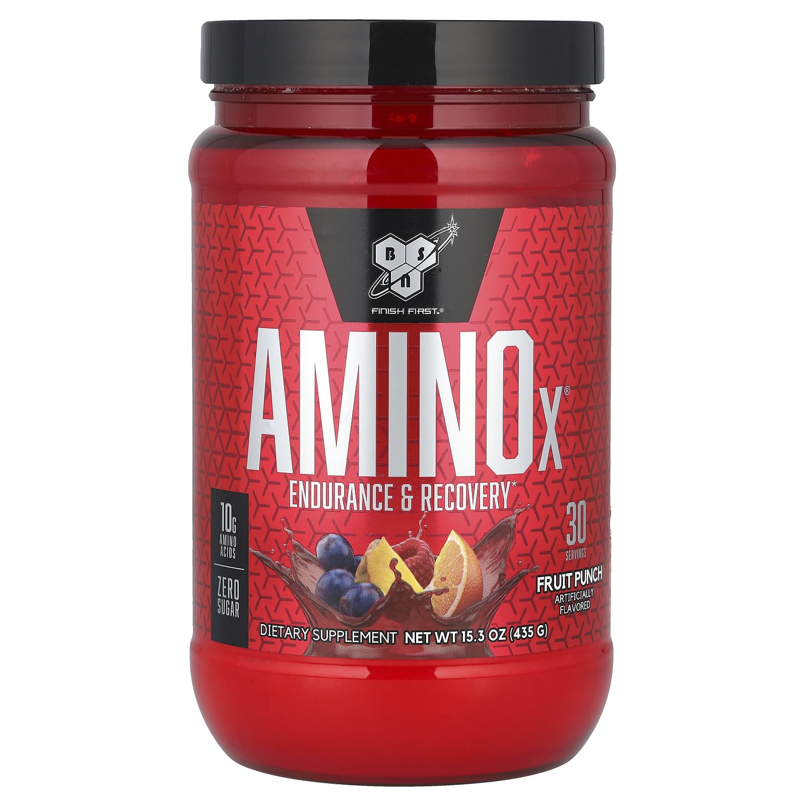 BSN AminoX Endurance Recovery Fruit Punch 15.3 oz Powder - Image 1