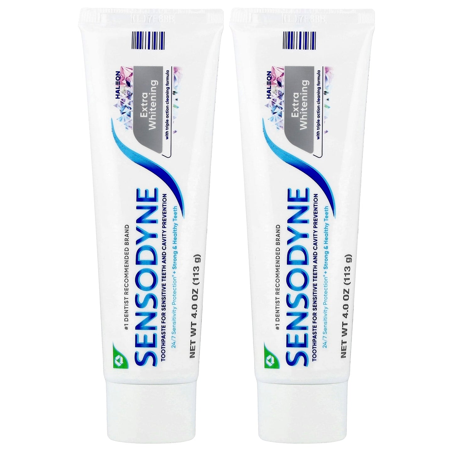Sensodyne, Extra Whitening Toothpaste, Twin Pack, 2 Tubes, 4 oz (113 g) Each - Image 1