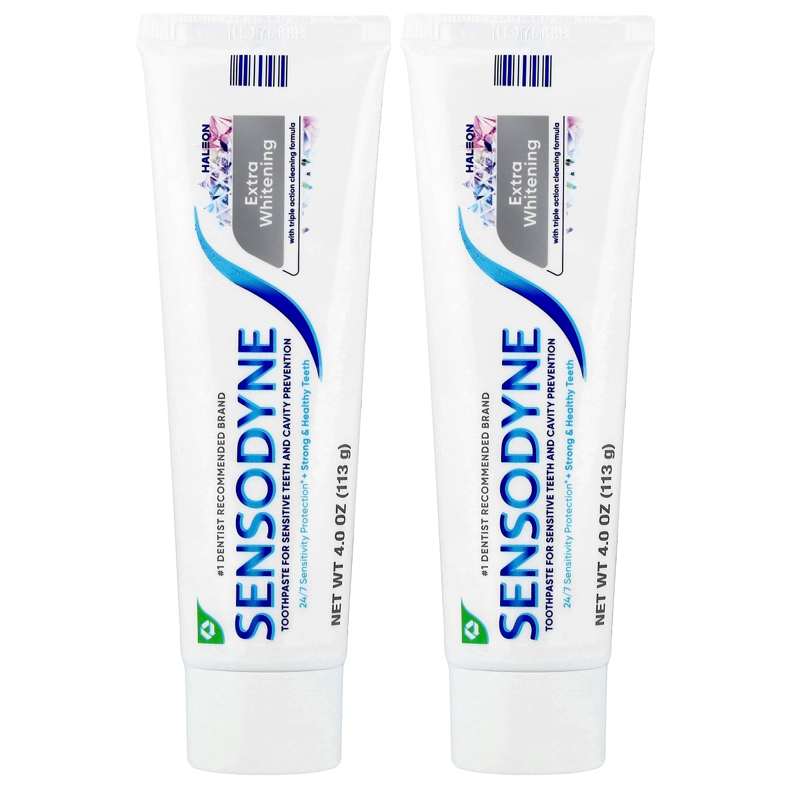 Sensodyne, Extra Whitening Toothpaste, Twin Pack, 2 Tubes, 4 oz (113 g) Each - Image 1