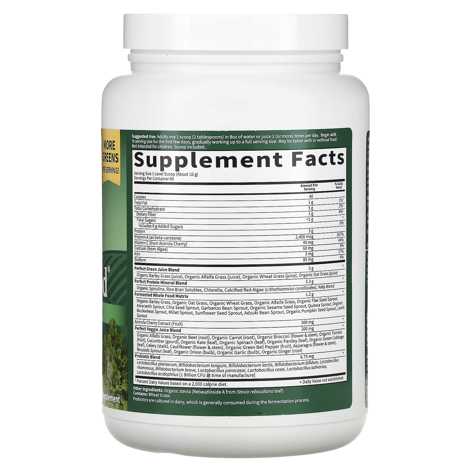 Garden of Life Perfect Food Super Green Formula 600g - Image 2