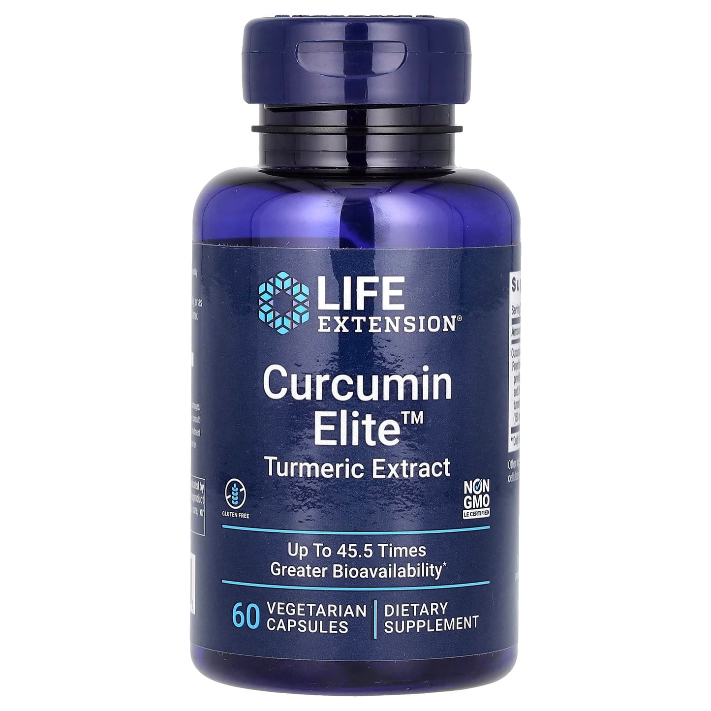 Life Extension, Curcumin Elite, Turmeric Extract, 60 Vegetarian Capsules - Image 1