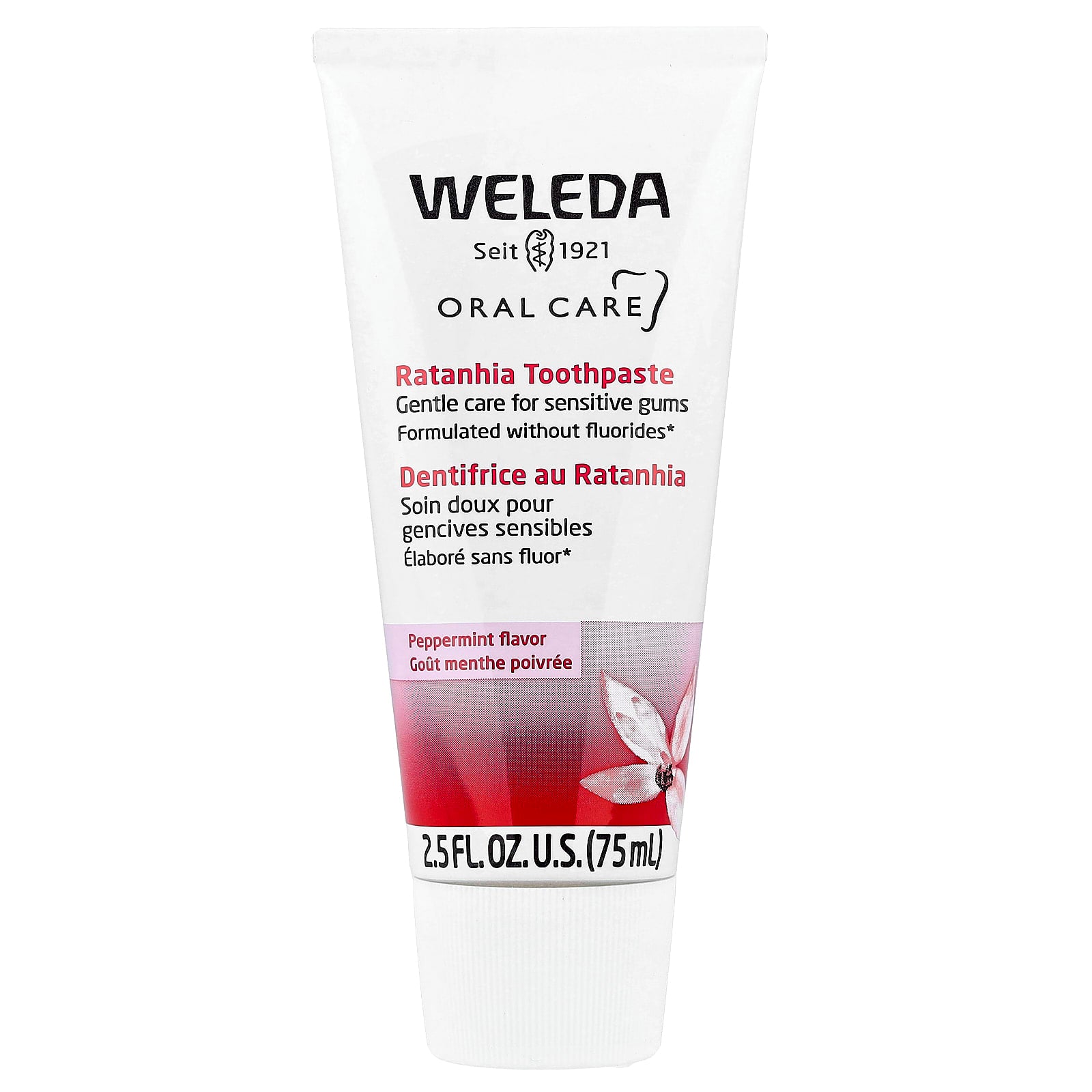 Weleda, Oral Care, Ratanhia Toothpaste, Peppermint, 2.5 fl oz (75 ml) - Image 1