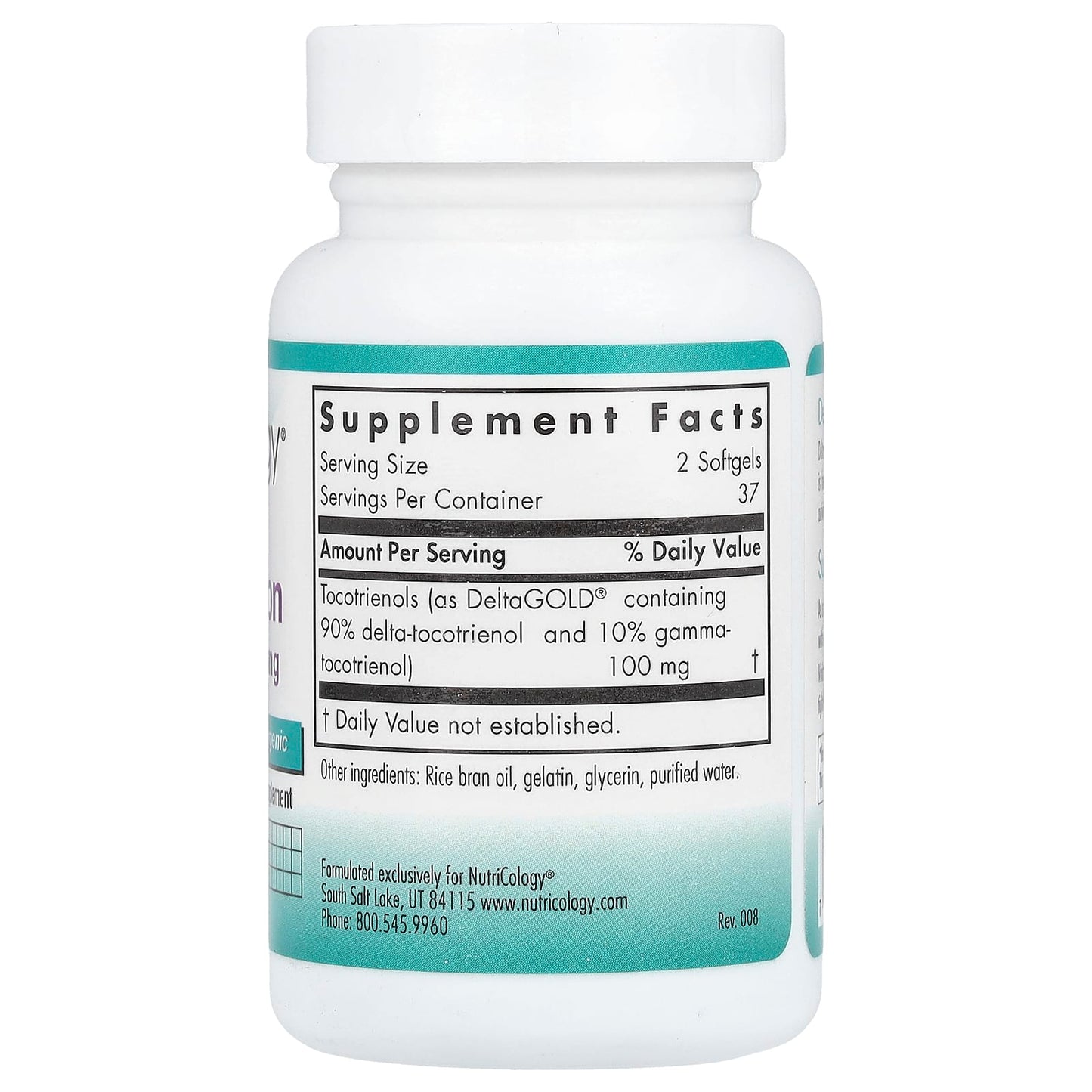 Nutricology, Delta-Fraction, Tocotrienols, 75 Softgels (50 mg per Softgel) - Image 2