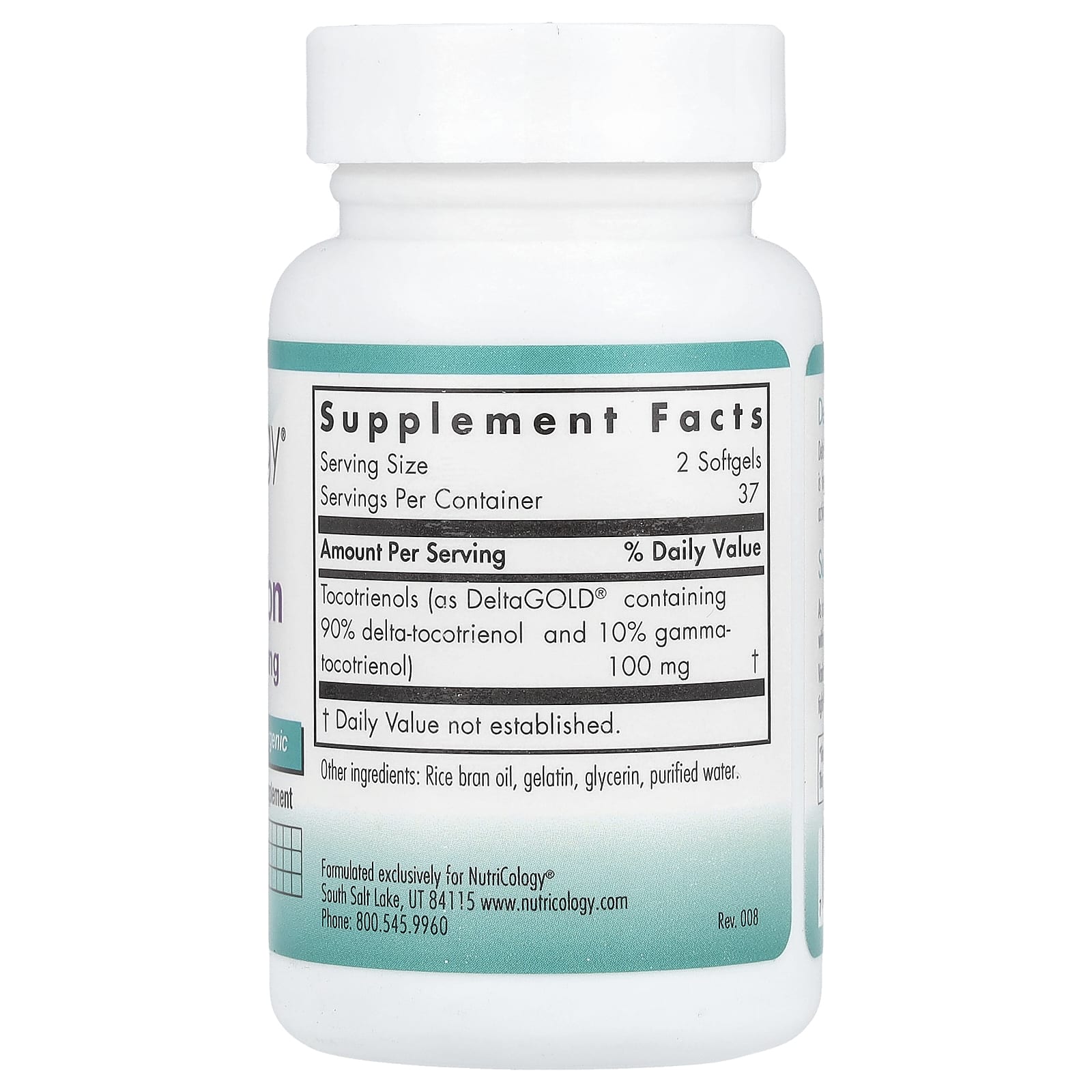 Nutricology, Delta-Fraction, Tocotrienols, 75 Softgels (50 mg per Softgel) - Image 2