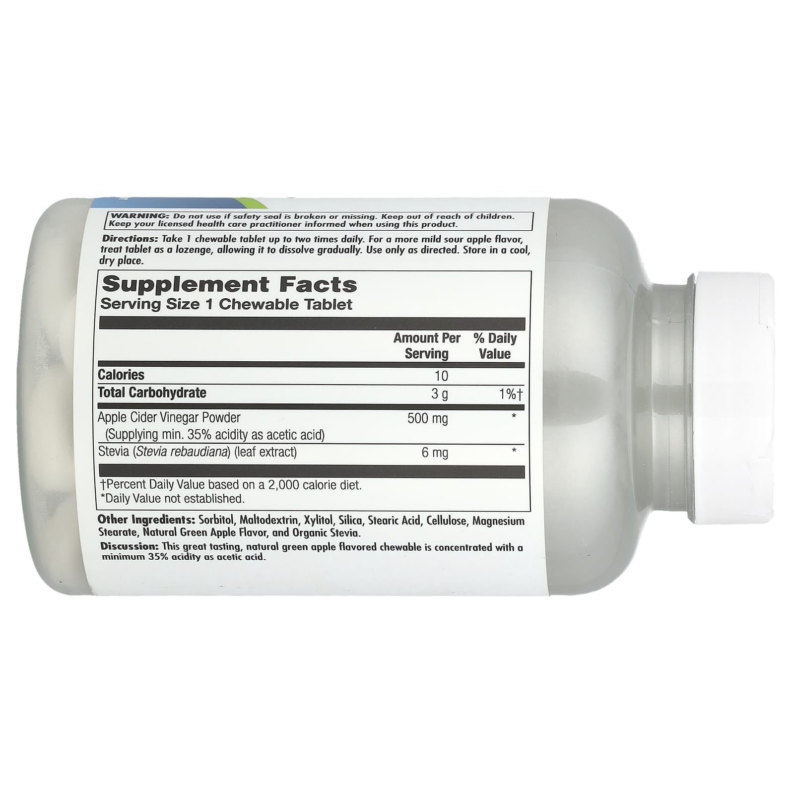 KAL, Apple Cider Vinegar, Green Apple, 500 mg, 60 Chewables - Image 2