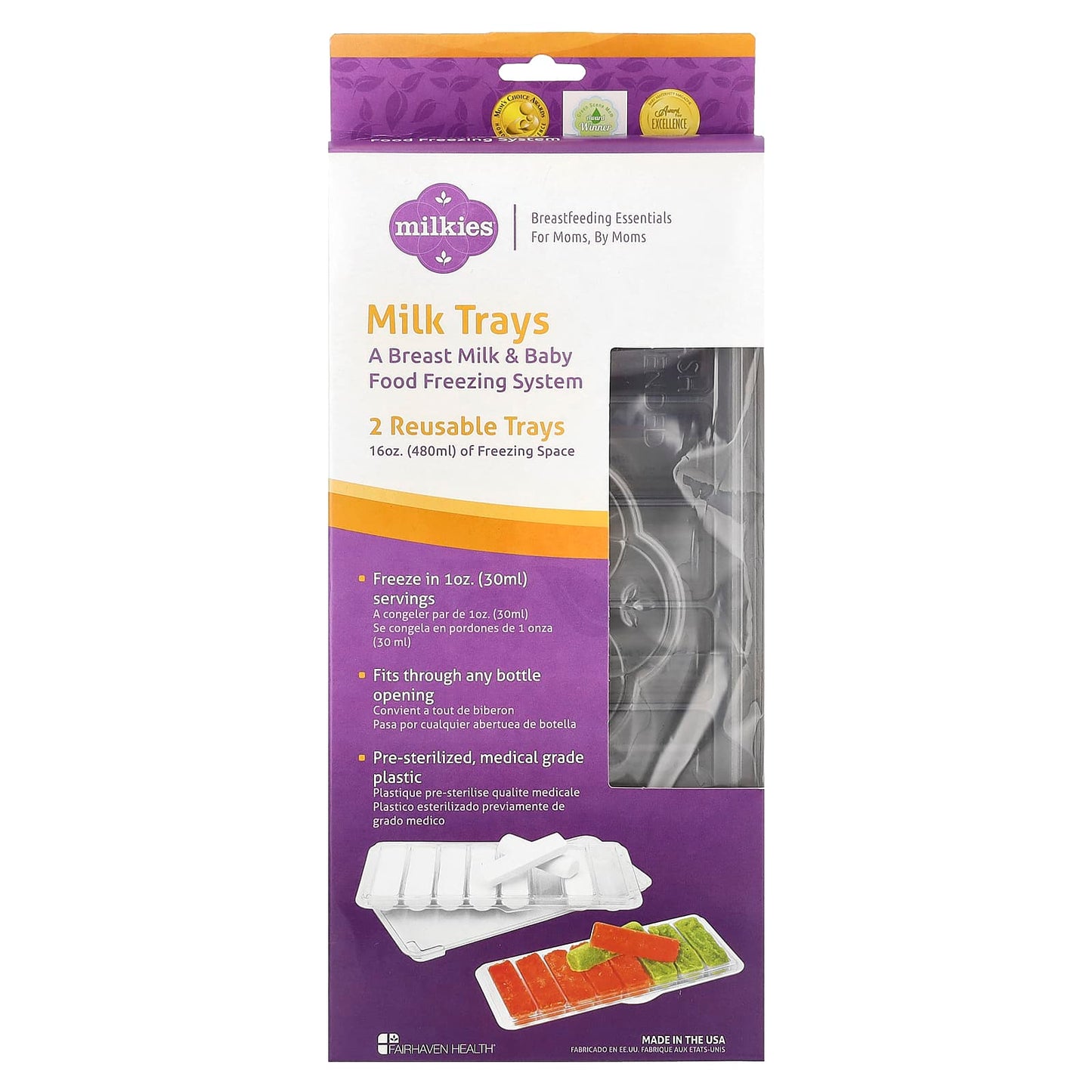 Fairhaven Health Milkies Reusable Breast Milk Freezing Trays - Image 1