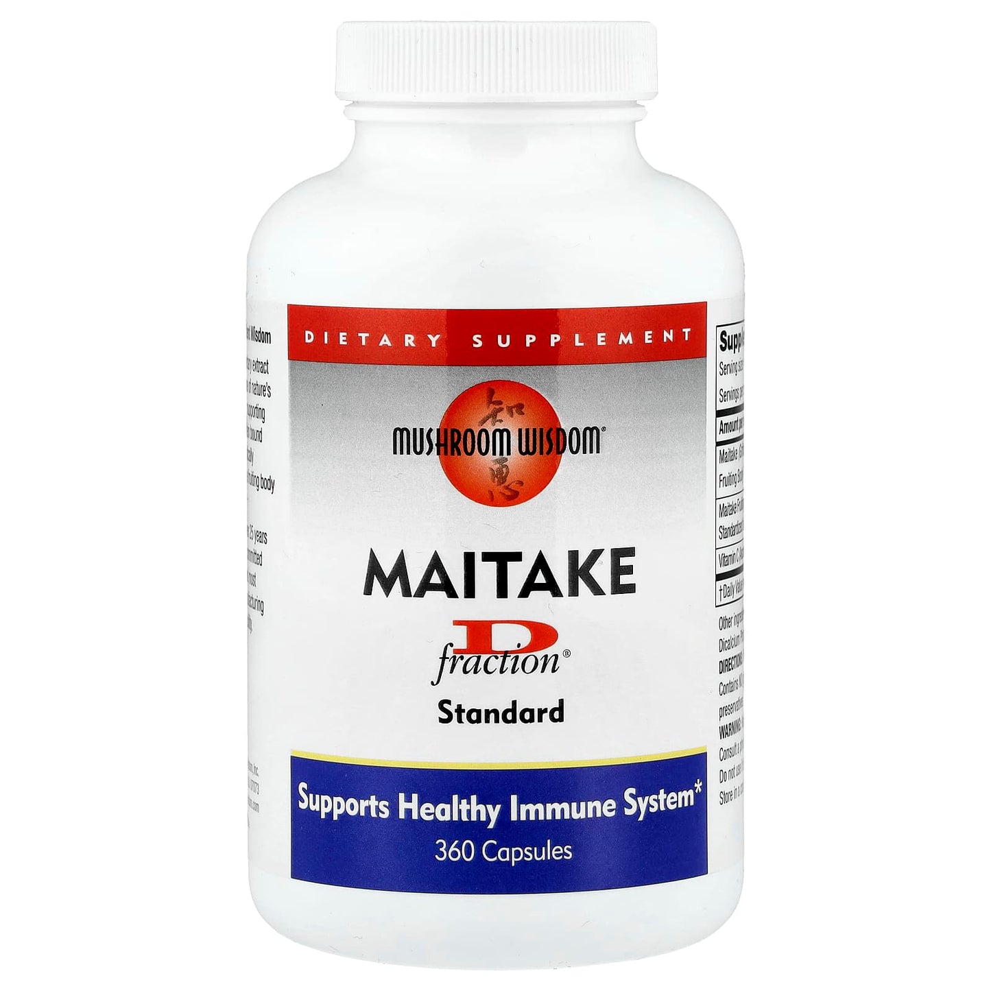 Mushroom Wisdom, Maitake D-Fraction®, Standard, 360 Capsules - Image 1