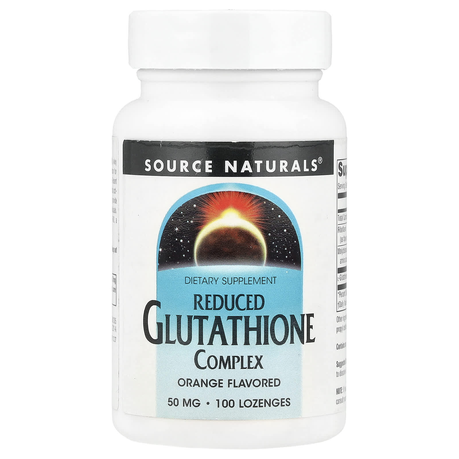 Source Naturals, Reduced Glutathione Complex, Orange, 100 Lozenges - Image 1
