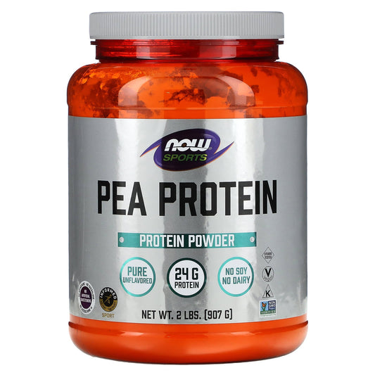 NOW Foods, Sports, Pea Protein, Pure Unflavored, 2 lbs (907 g) - Image 1