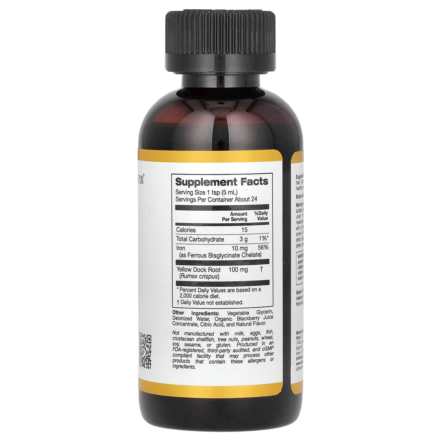 California Gold Nutrition Iron Supplement Liquid, Vegan & Vegetarian Friendly - Image 2