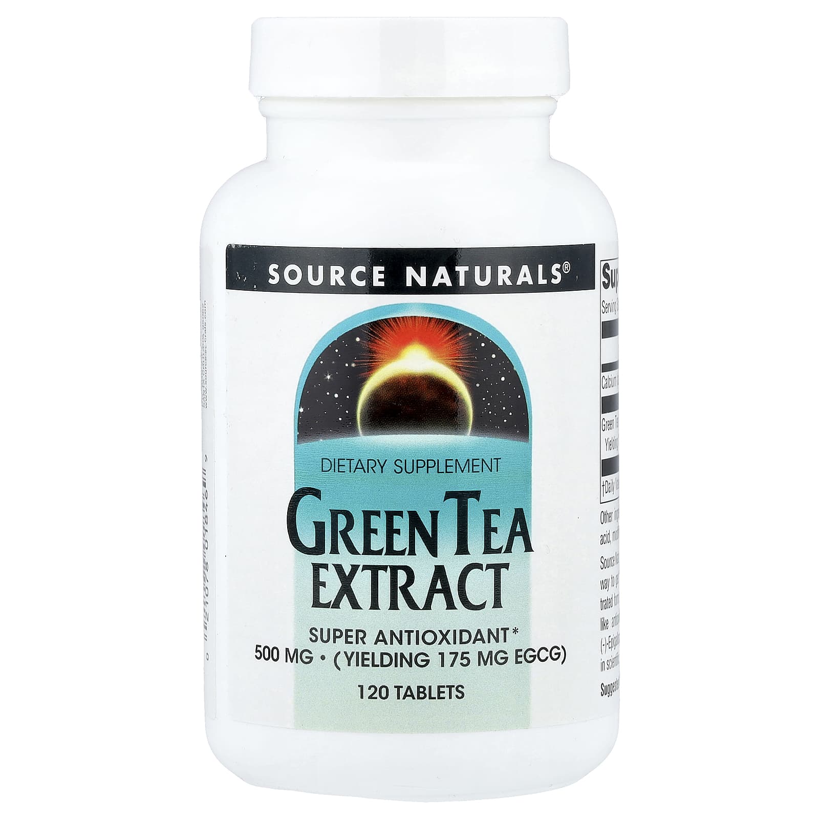 Source Naturals, Green Tea Extract, 500 mg, 120 Tablets - Image 1