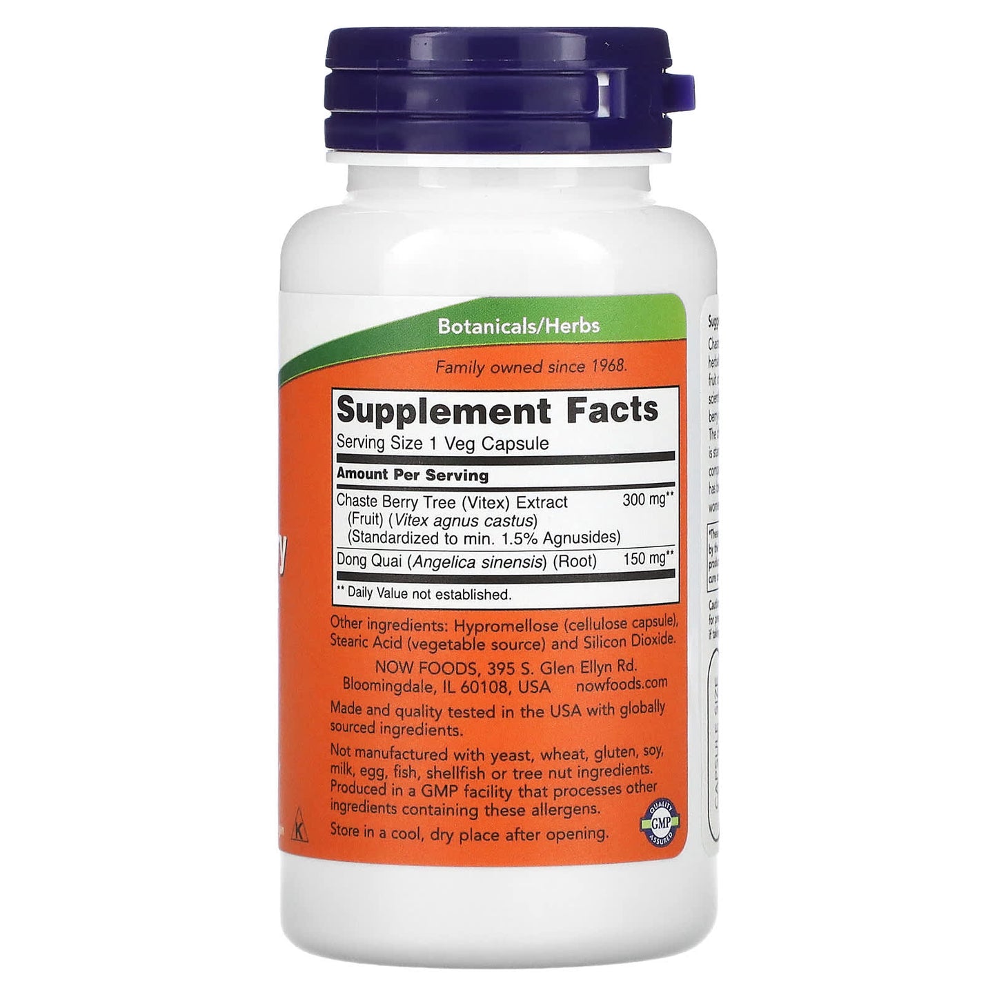 NOW Foods, Chaste Berry Vitex Extract, 300 mg, 90 Veg Capsules - Image 2