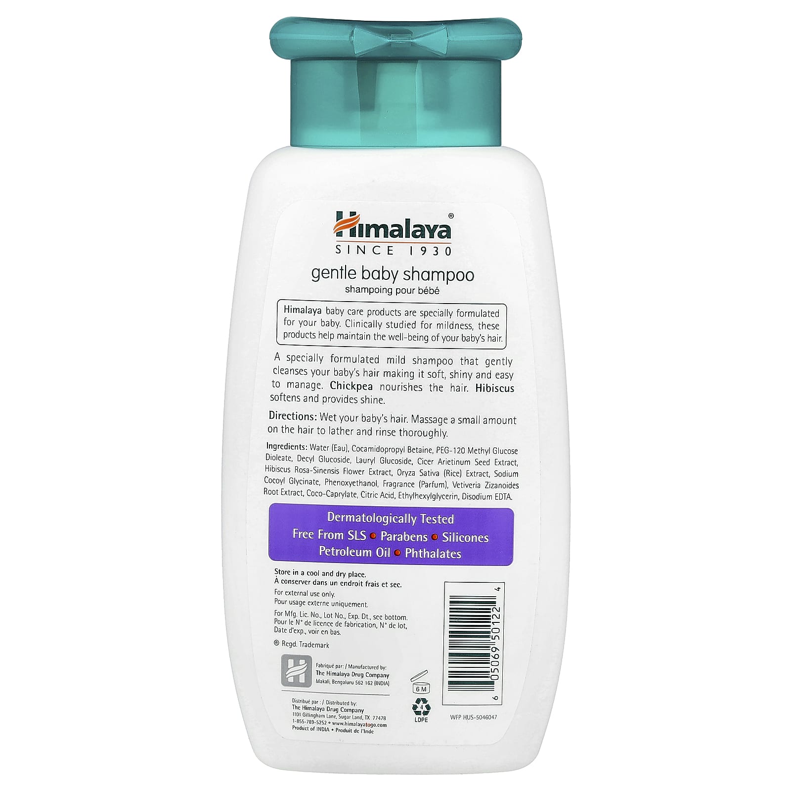 Gentle Baby Shampoo by Himalaya - No Tears, Vegan Formula - Image 2