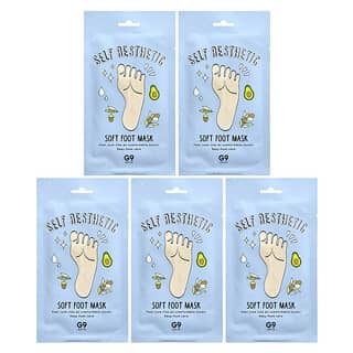 G9skin Soft Foot Mask, 5 Pack, Foot Care for Moisturized Feet