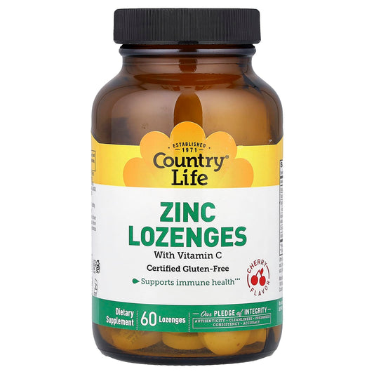 Country Life Zinc Lozenges with Vitamin C - Immune System Support - Image 1