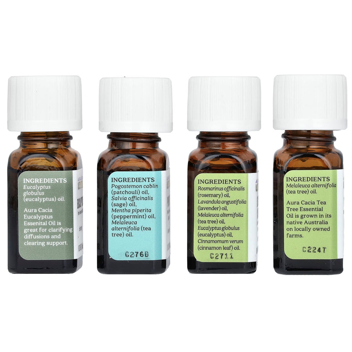 Aura Cacia 4-Bottle Purify Essential Oil Kit, 0.25 fl oz Each - Image 2