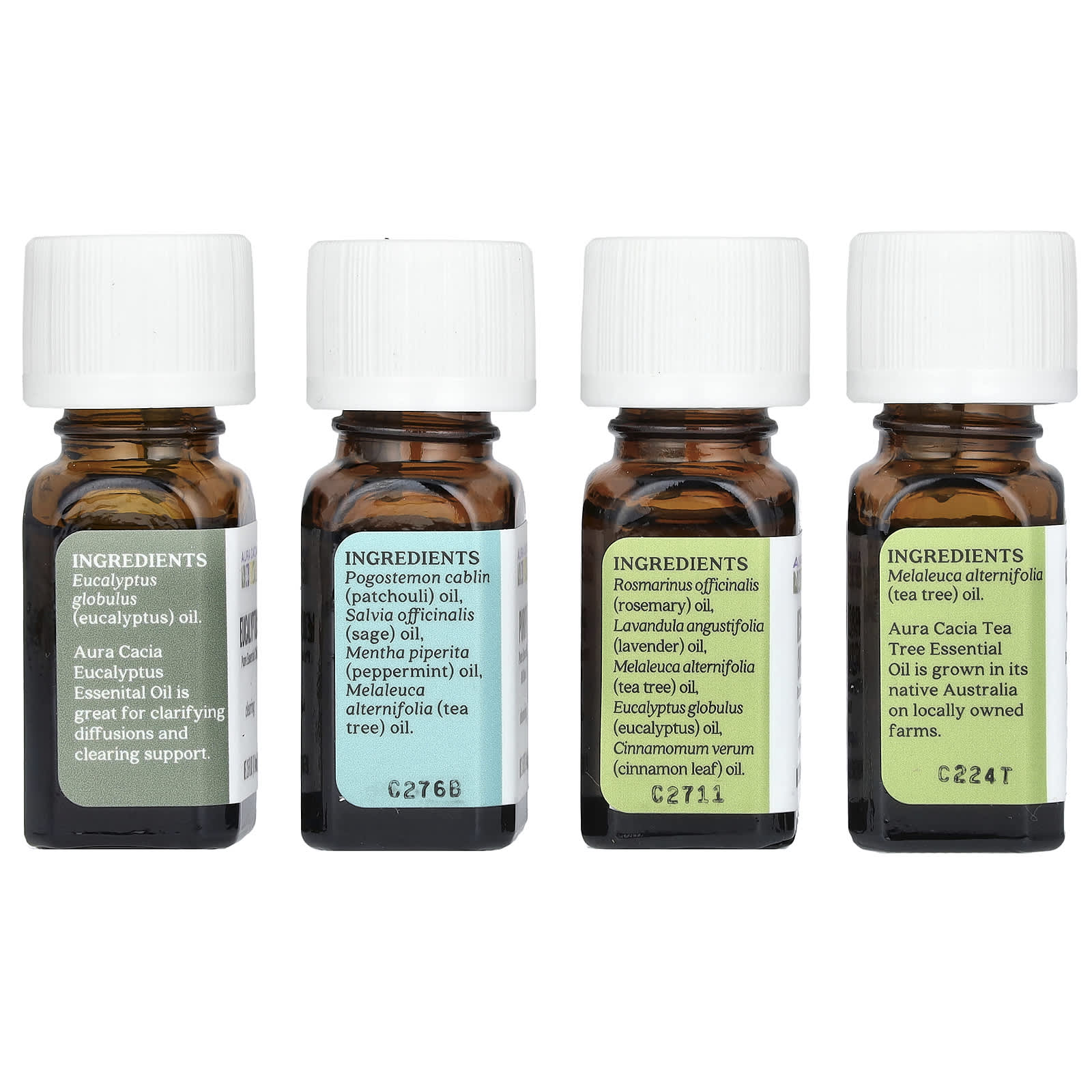 Aura Cacia 4-Bottle Purify Essential Oil Kit, 0.25 fl oz Each - Image 2