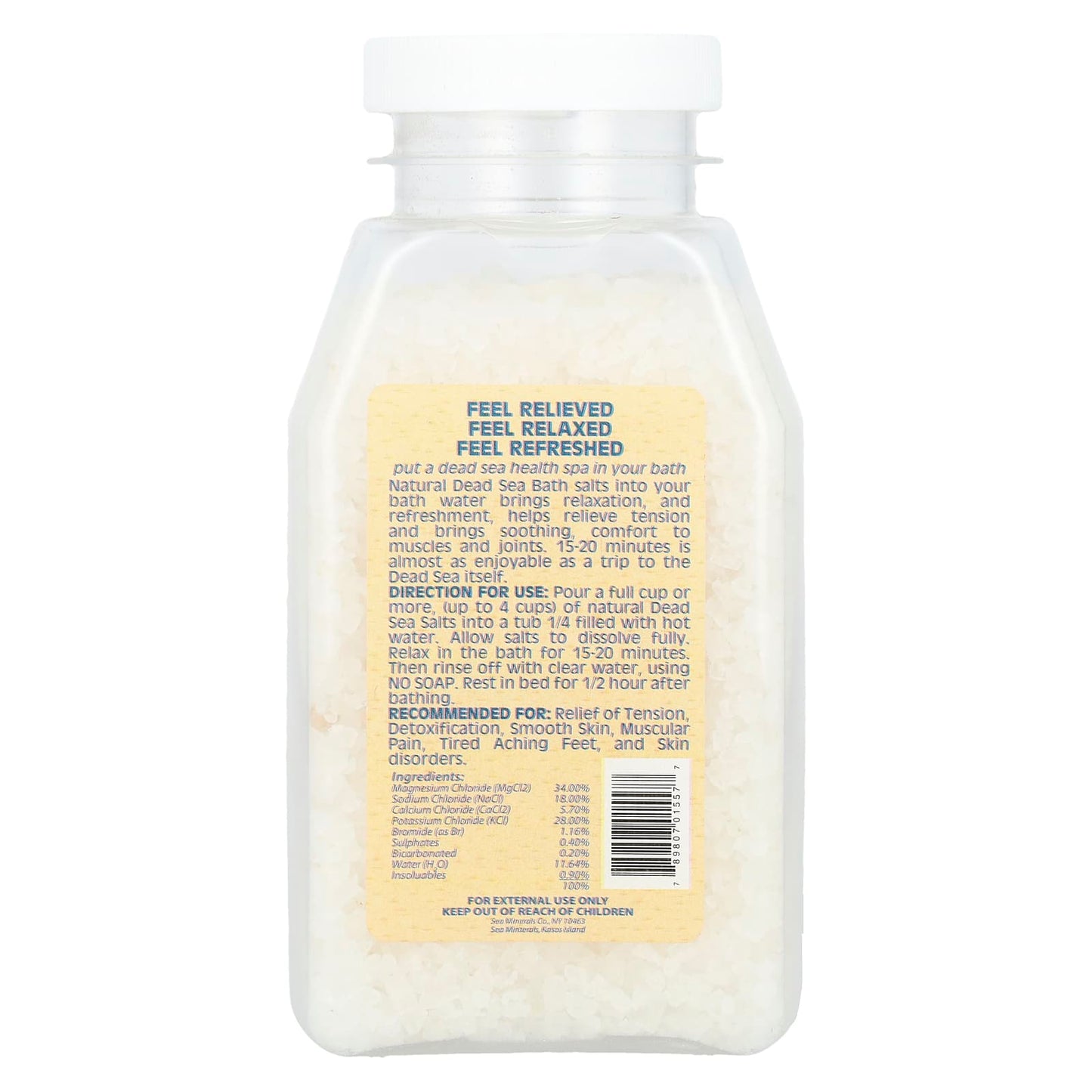 Sea Minerals, Mineral Bath from the Dead Sea, 16 oz (453 g) - Image 2