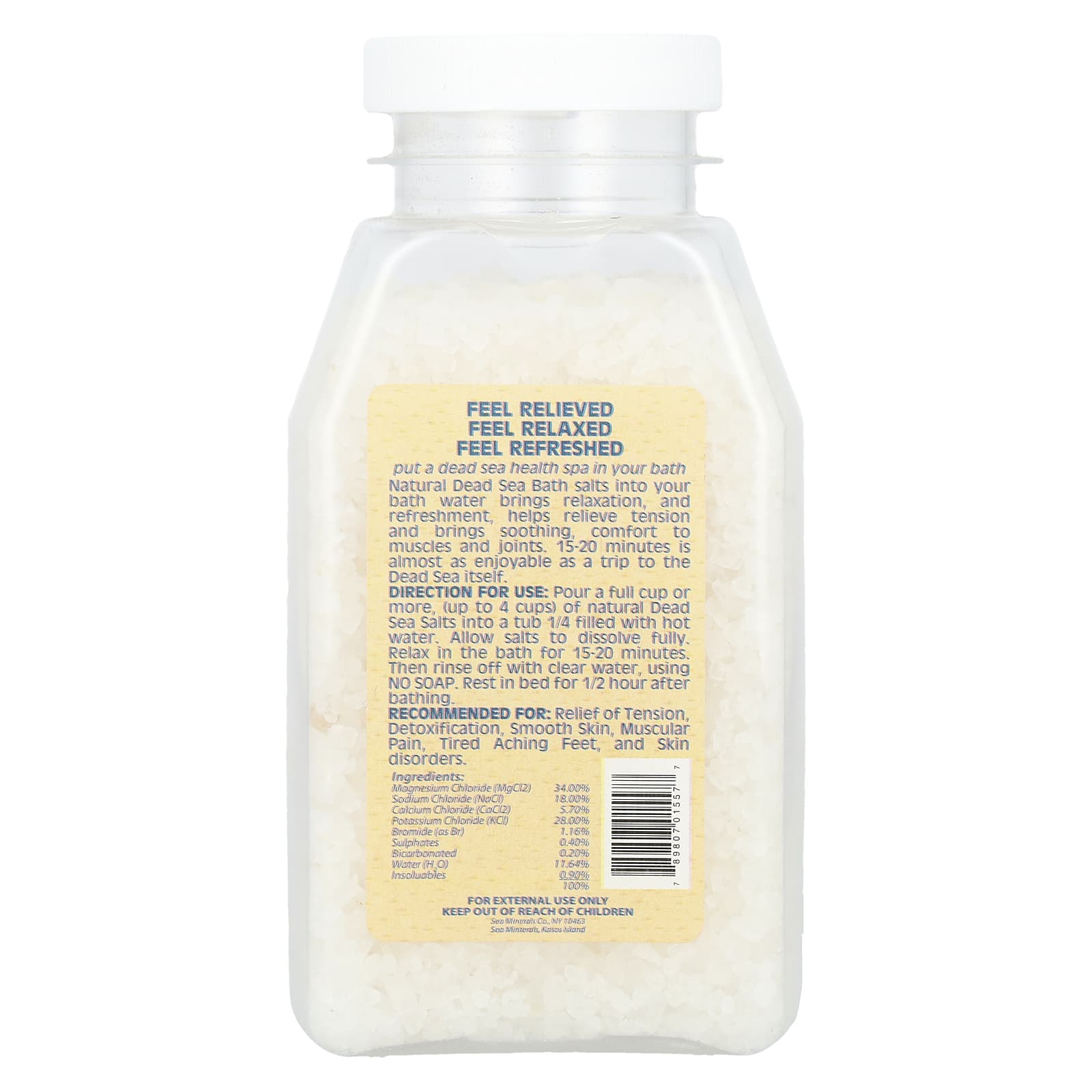 Sea Minerals, Mineral Bath from the Dead Sea, 16 oz (453 g) - Image 2