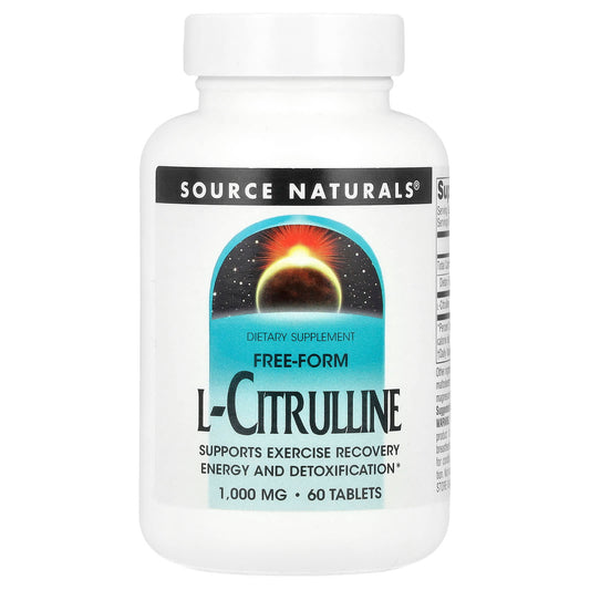 Source Naturals, L-Citrulline, 1,000 mg , 60 Tablets - Image 1