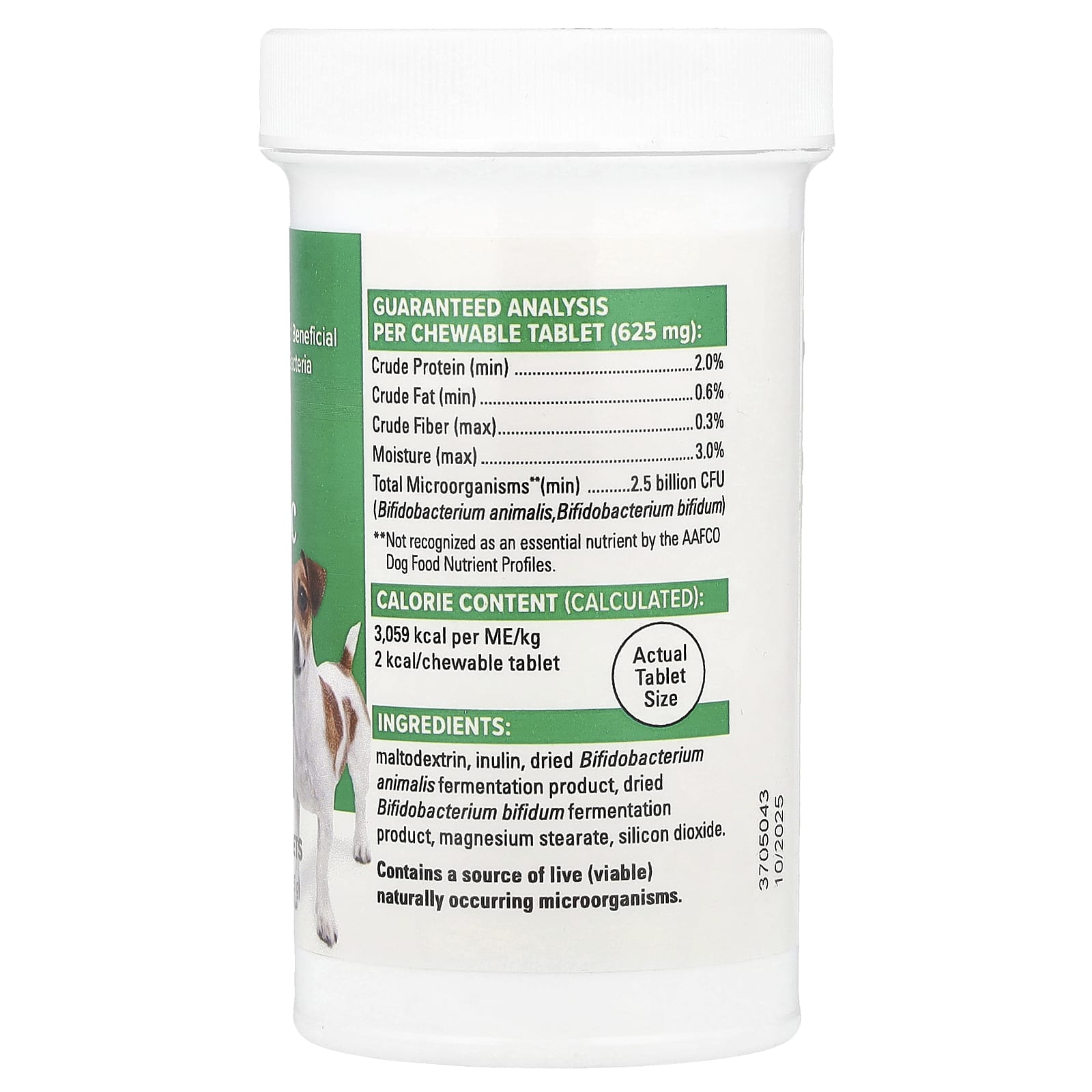 Terry Naturally, Probiotic Daily™, For Dogs, 60 Chewable Tablets, 1.32 oz (37.5 g) - Image 2