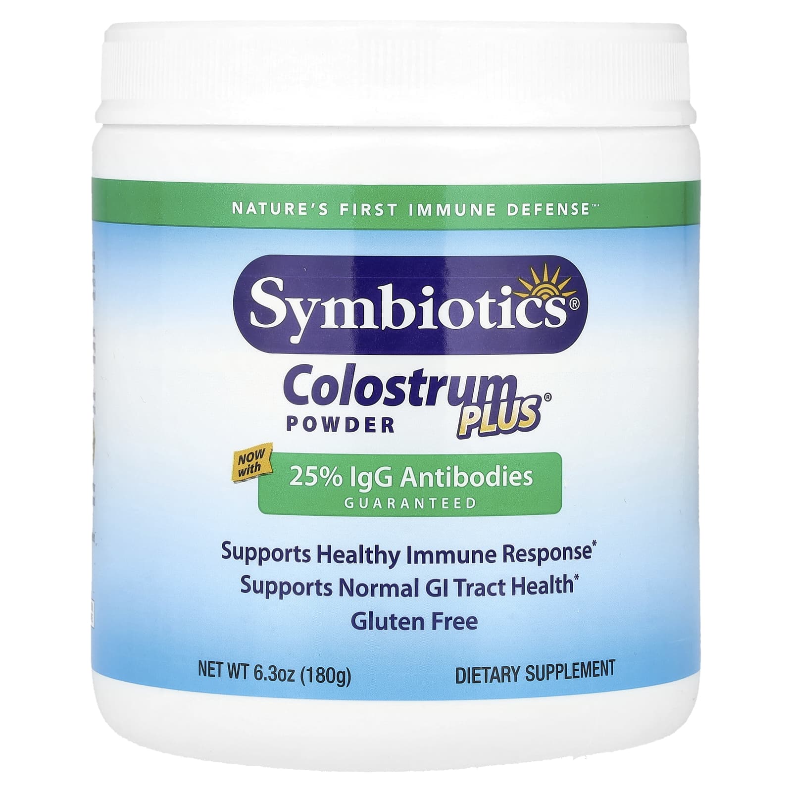 Symbiotics, Colostrum Plus® Powder, 6.3 oz (180 g) - Image 1