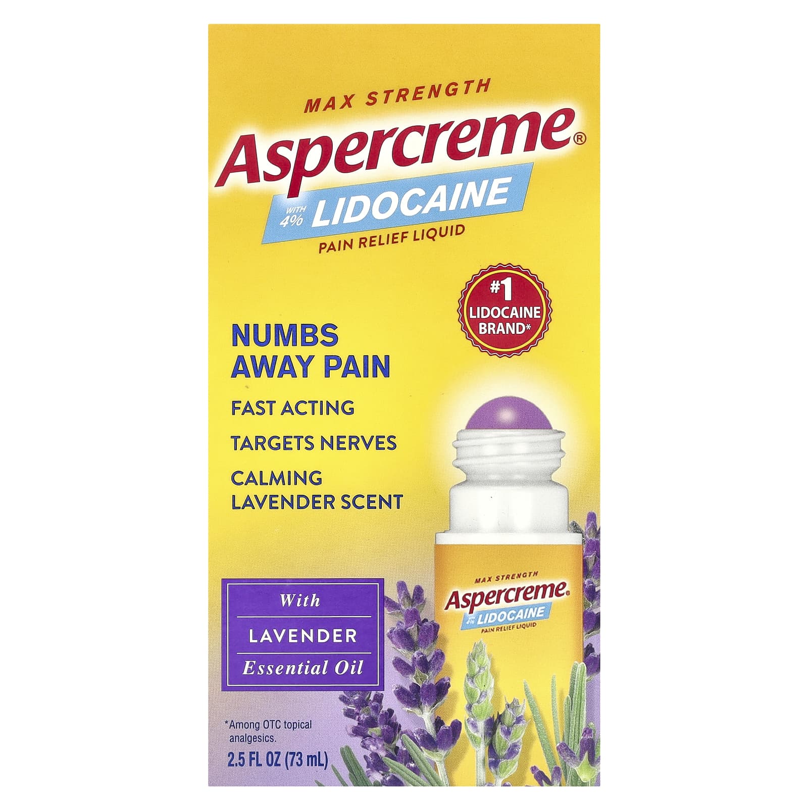 Aspercreme Pain Relief Liquid with Lidocaine & Lavender - Fast Acting - Image 2