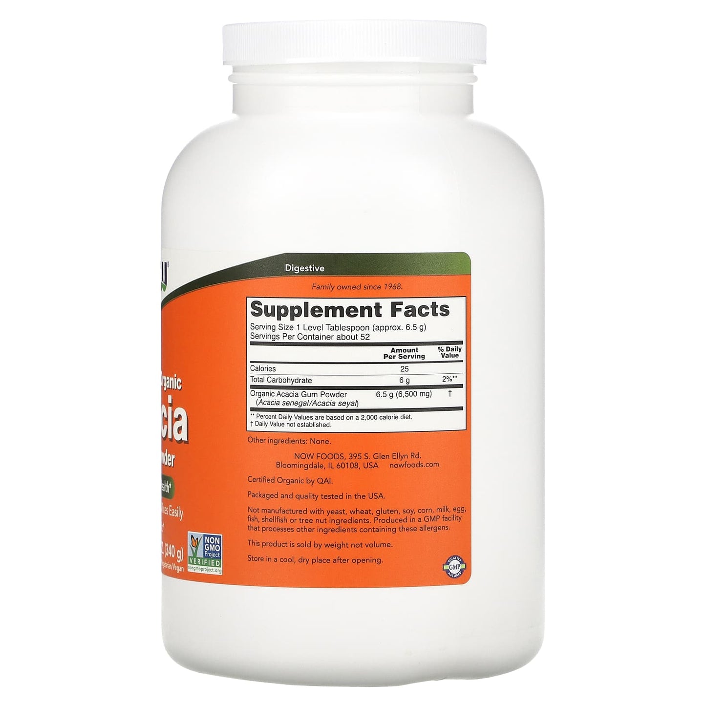 NOW Foods, Organic Acacia Pure Powder, 12 oz (340 g) - Image 2