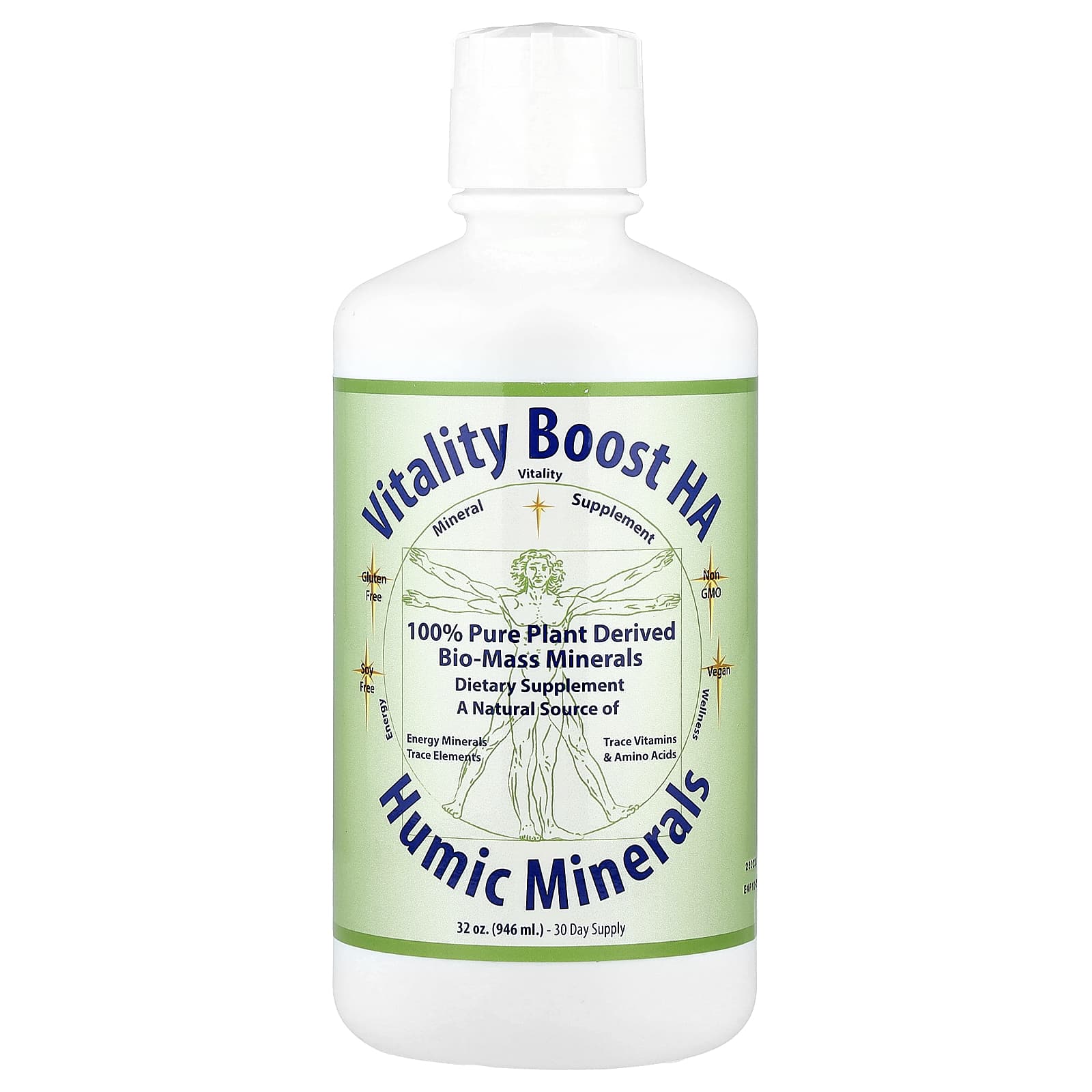 Morningstar Minerals, Vitality Boost HA, Humic Minerals, 32 oz (946 ml) - Image 1