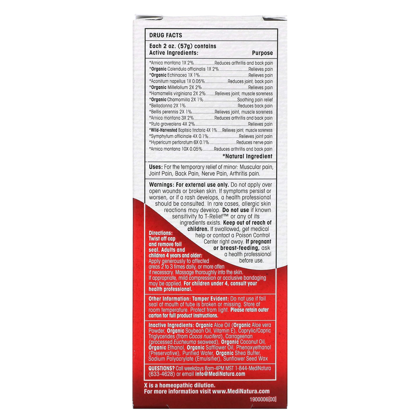 MediNatura, T-Relief, Arnica +12, Plant-Based Relief Cream, 2 oz (57 g) - Image 2